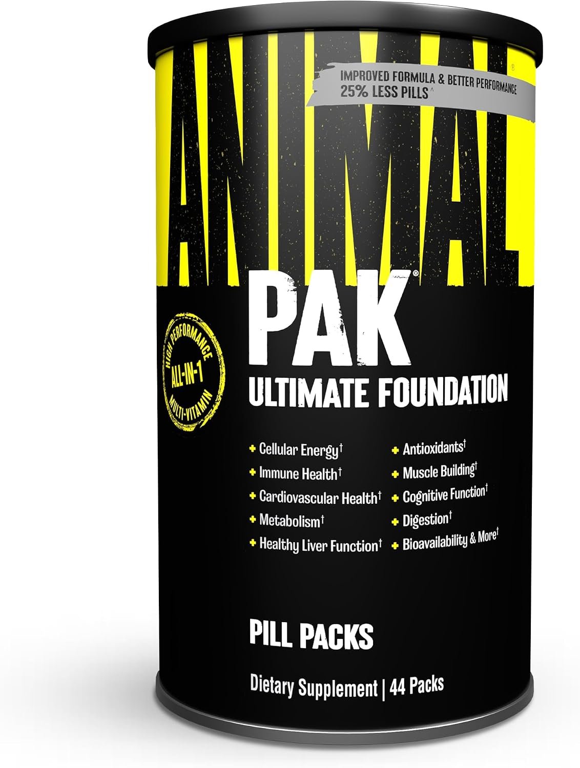 Animal Pak Multivitamin Supplement for Men & Women | 44 All-in-1 Pill Packs