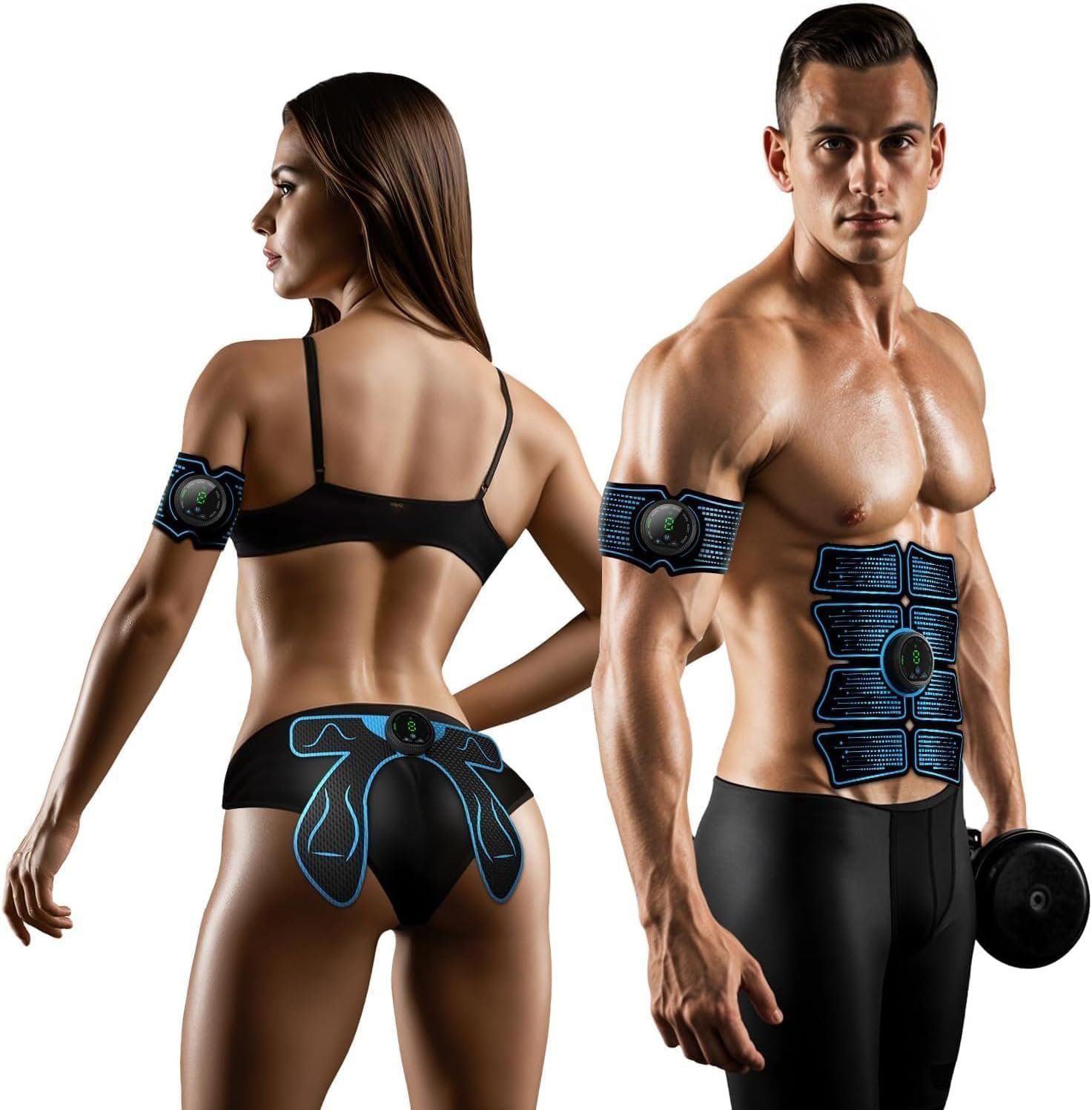 Muscle Stimulator for Arms, Abdomen, Thighs and Buttocks – Body Control System, Abs Booty Trainer