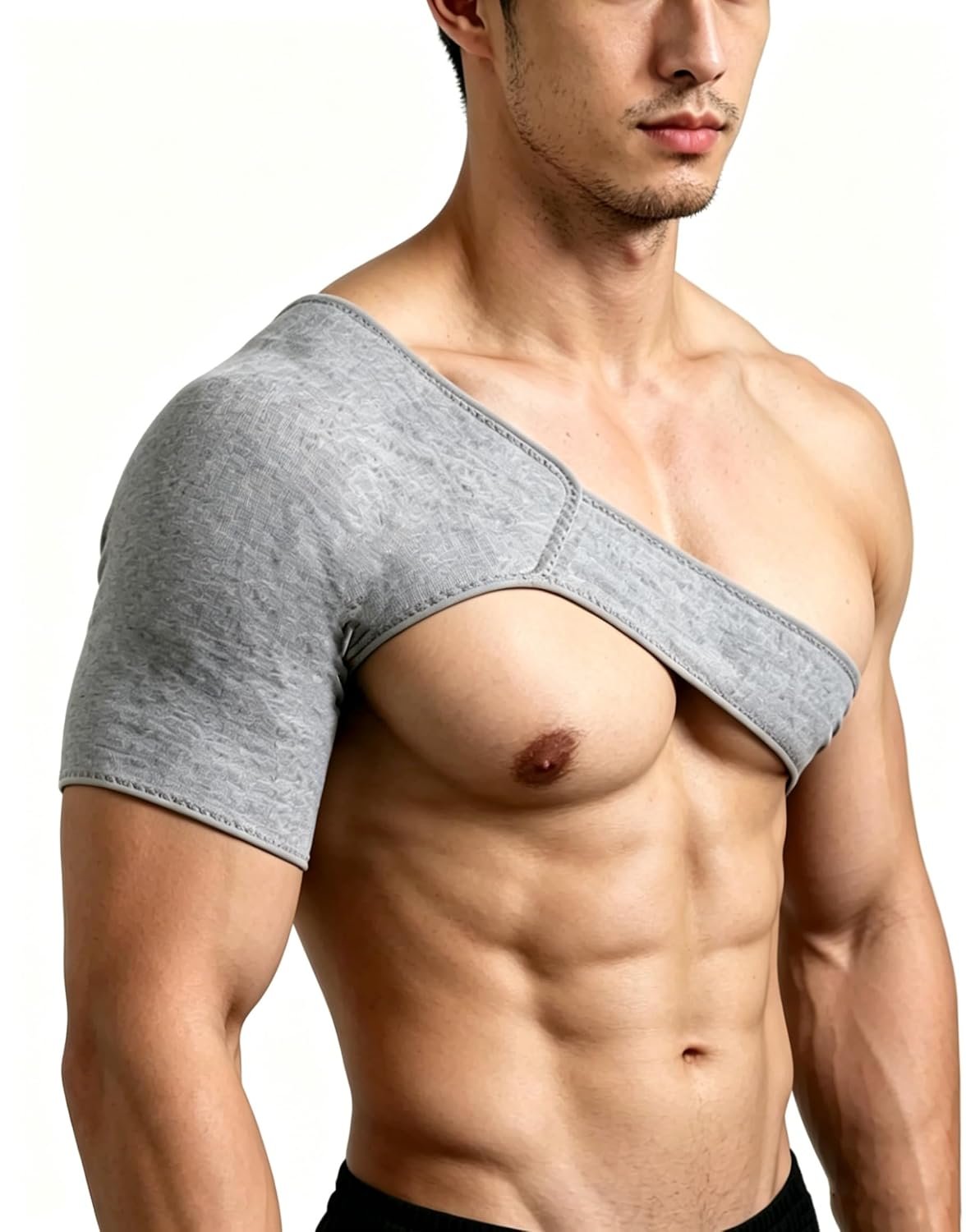 Shoulder Brace for Men & Women – Bamboo Compression Sleeve for Sleeping, Rotator Cuff Support – Universal Fit Left or Right Arm – Relieve Pain, Swelling & Bone Grinding (X-Large)