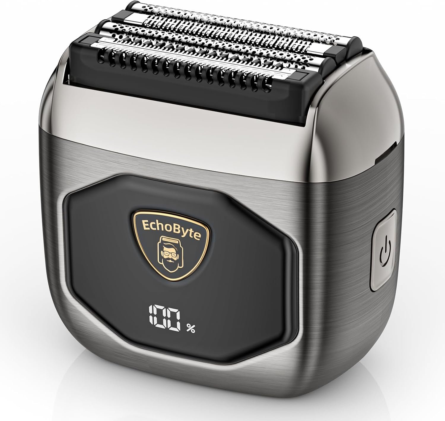 Full Metal Electric Foil Shaver for Men: 4 Floating Blades, IPX7 Waterproof Wet & Dry Mini Razor, 120-Min Runtime USB-C Rechargeable, Quiet Travel Groomer with LED Display & Travel Lock