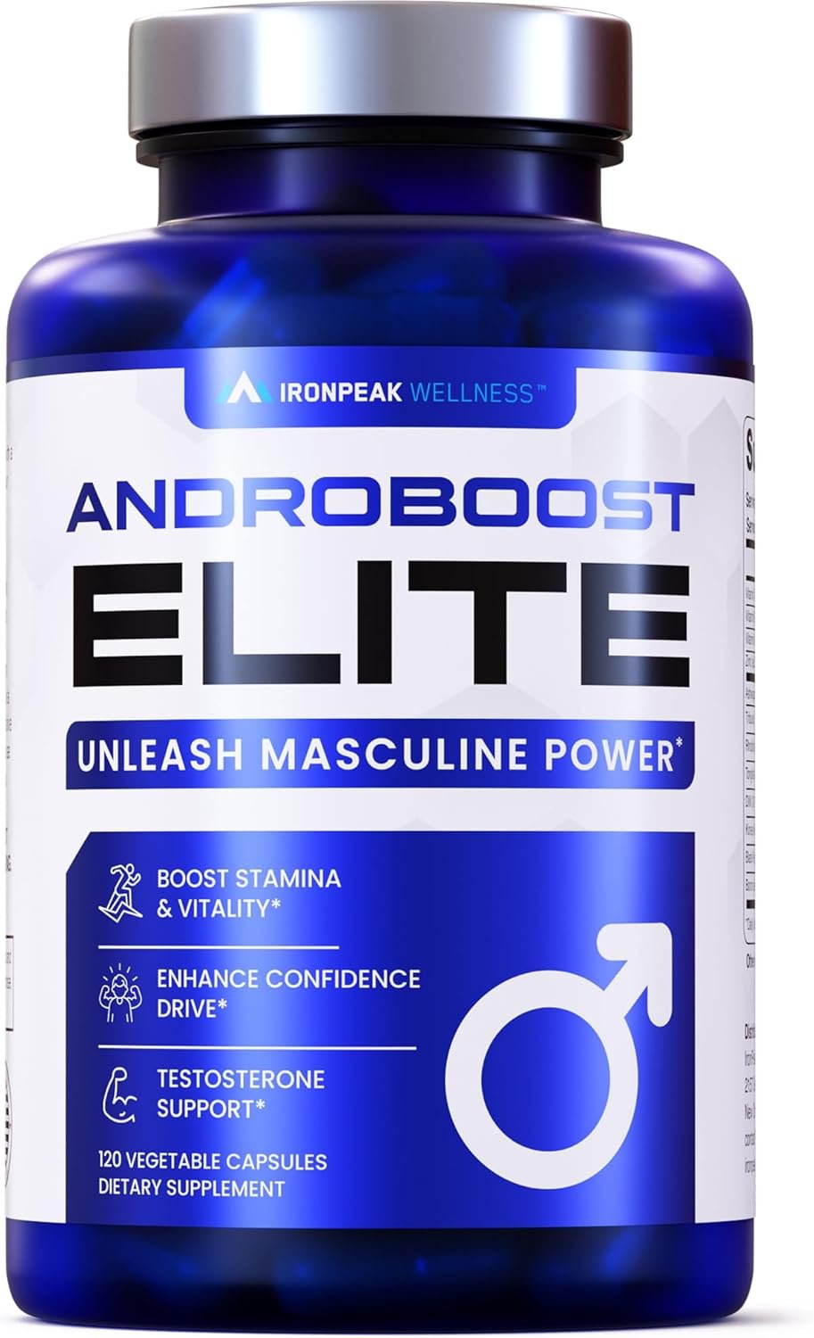 IronPeak AndroBoost Testosterone Booster for Men | Strength, Muscle Growth