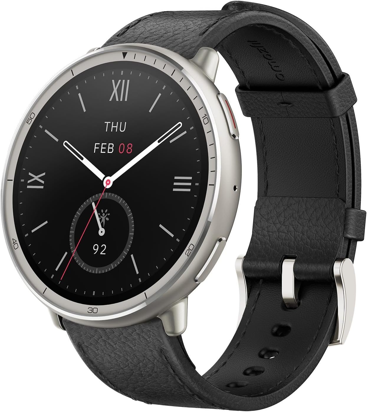Amazfit Active 2 Premium Smart Watch 1.32″ Sapphire Glass, GPS, iOS/Android | 44mm, 10-Day Battery, Water-Resistant, AMOLED Display, Heart & Sleep Monitor, HYROX Mode, Leather + Sport Strap