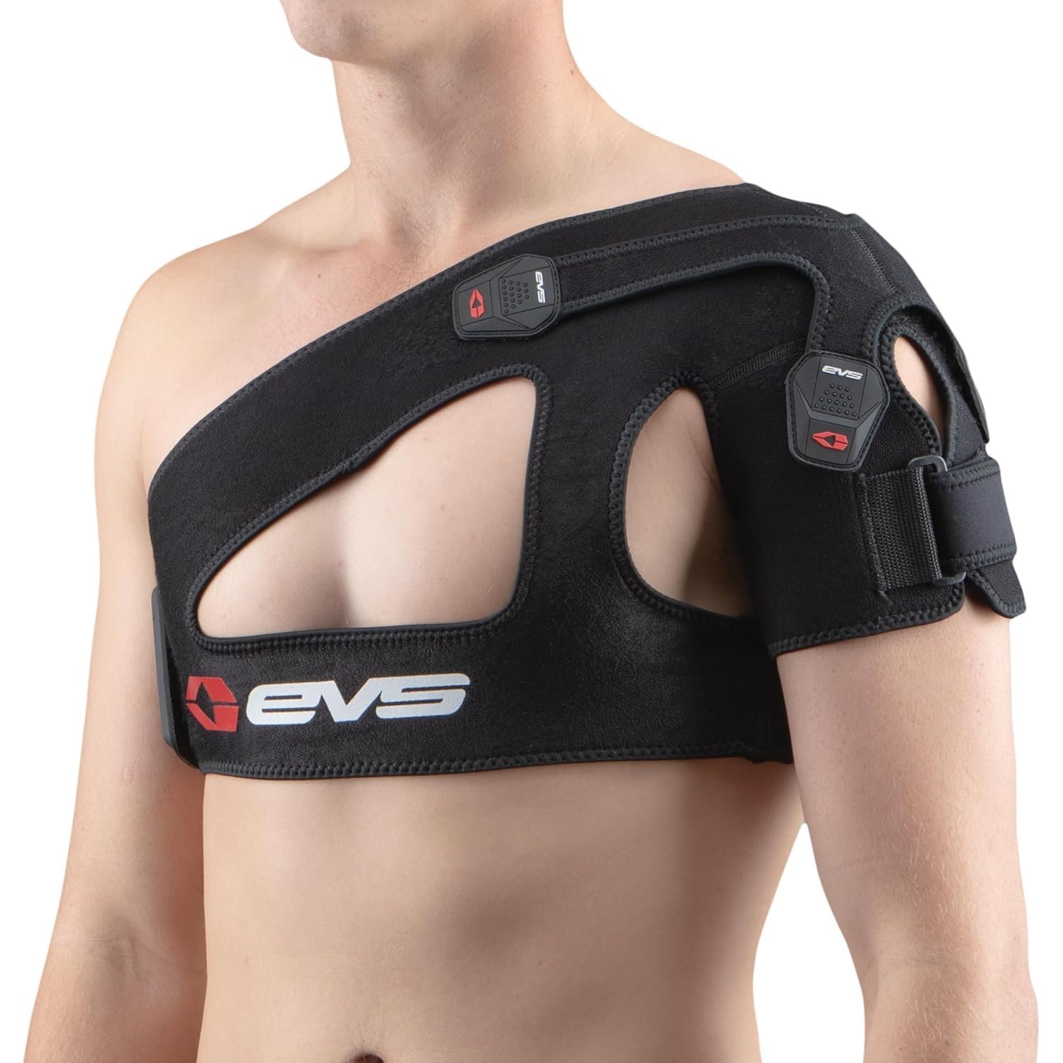 EVS SB03 Shoulder Brace, Compression Fit, Medical Grade, w/ X-Strap, XL | Compression support for rotator cuff pain, past shoulder injuries and recovery, for motocross, MTB and off-road riding