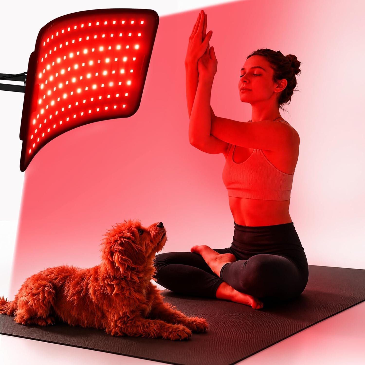 INIA Red Light Therapy Panel & Belt 2-in-1, 1064nm + 850nm Dual NIR | Red Light Therapy for Face & Body, 590/660/850/940/1064nm Multi-Wavelength, 2-in-1 Panel & Belt, 360 LEDs, Wireless Design