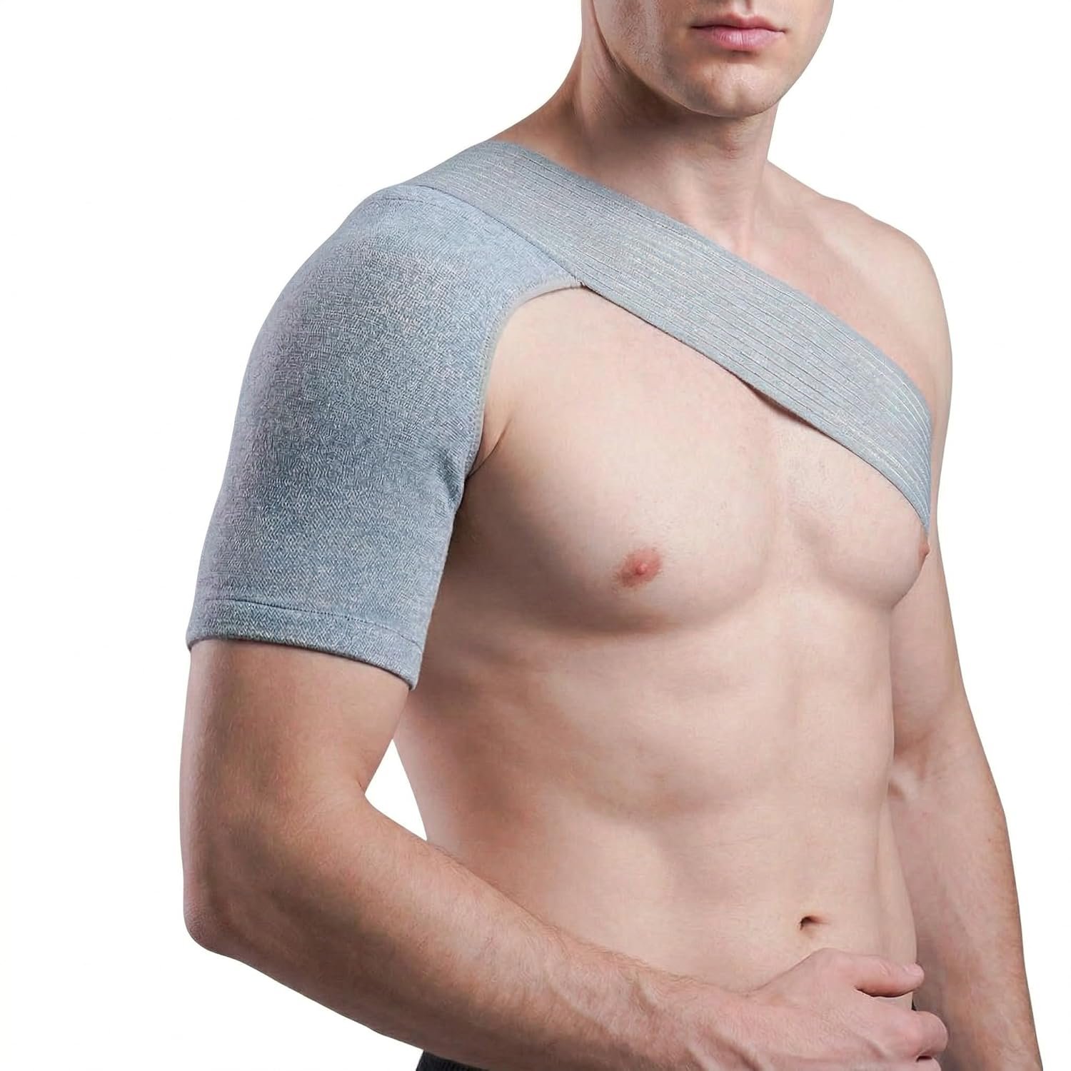 Shoulder Compression Sleeve, Shoulder Brace for Men & Women (150-200 lbs) for Rotator Cuff Injuries, Frozen Shoulder & Tendonitis, Fits Left or Right Shoulder