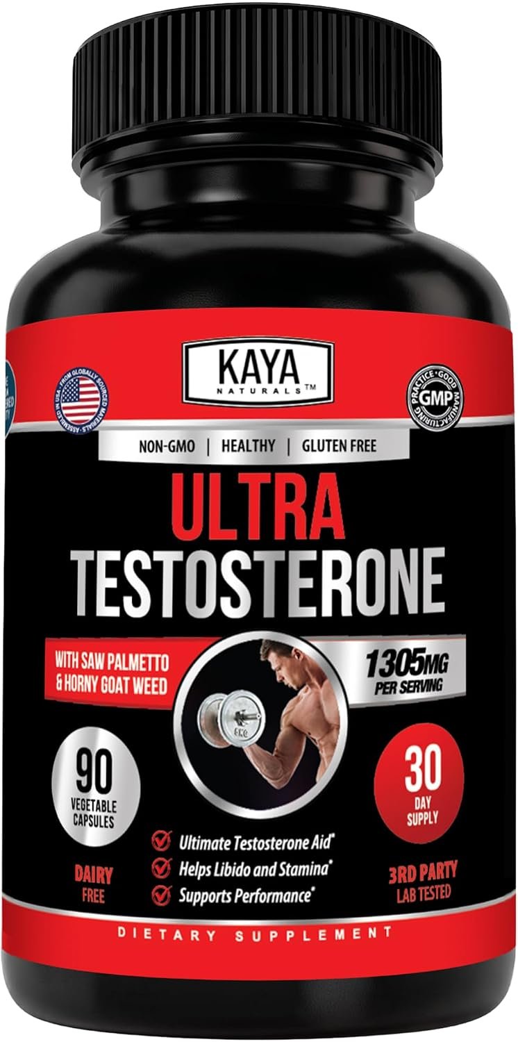 Kaya Naturals Ultra Testosterone – Men’s Testosterone Booster – 90 Count