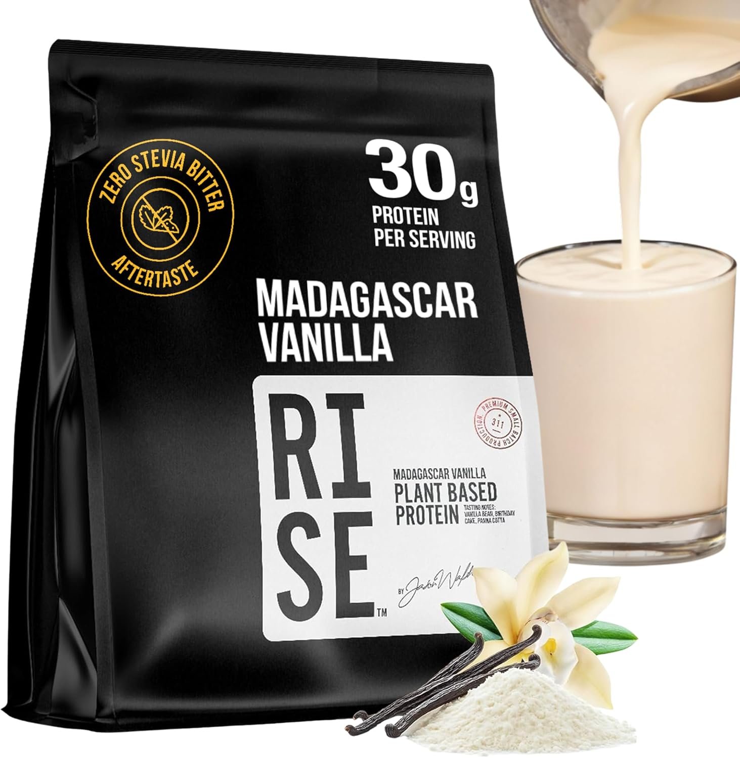 Plant-Based Protein Powder for Men and Women – 30g Complete Plant Protein and 3g Leucine, Zero Bloat, Delicious Taste and Smooth Texture, Madagascar Vanilla, 15 Servings – Scoop Not Included