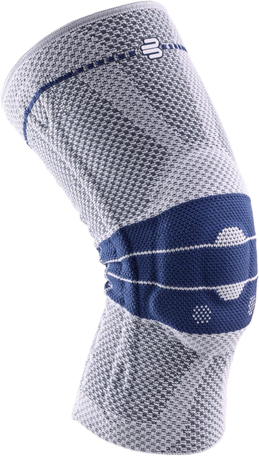 Bauerfeind – GenuTrain – Knee Brace – Targeted Support for Pain Relief and Stabilization of The Knee, Provides Relief of Weak, Swollen, and Injured Knees- Size 5 – Color Titanium