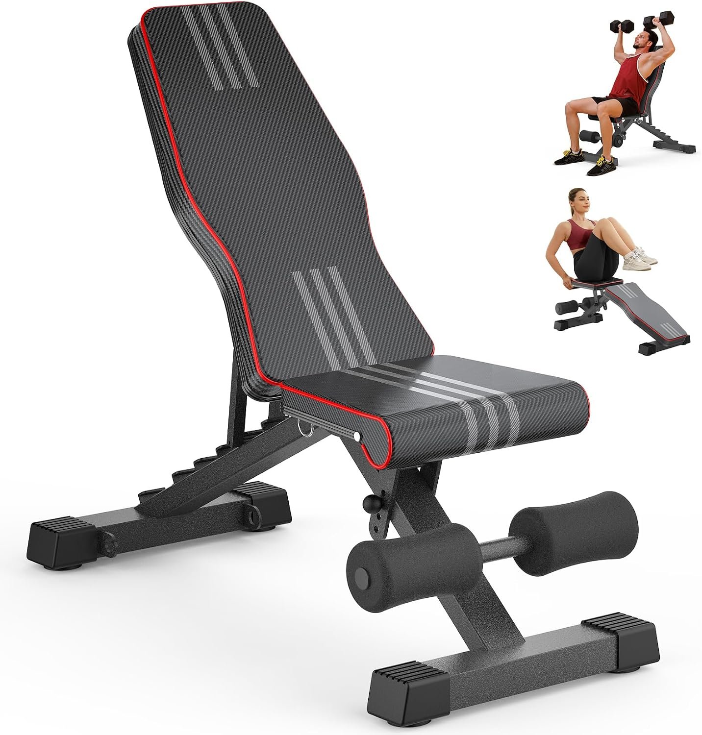 Multi-Function All in 1 Weight Bench Set – Multi-Positions Heavy Duty Weight Lifting Sit Up Bench Workout Benchs Folding Bench Press for Home Gym