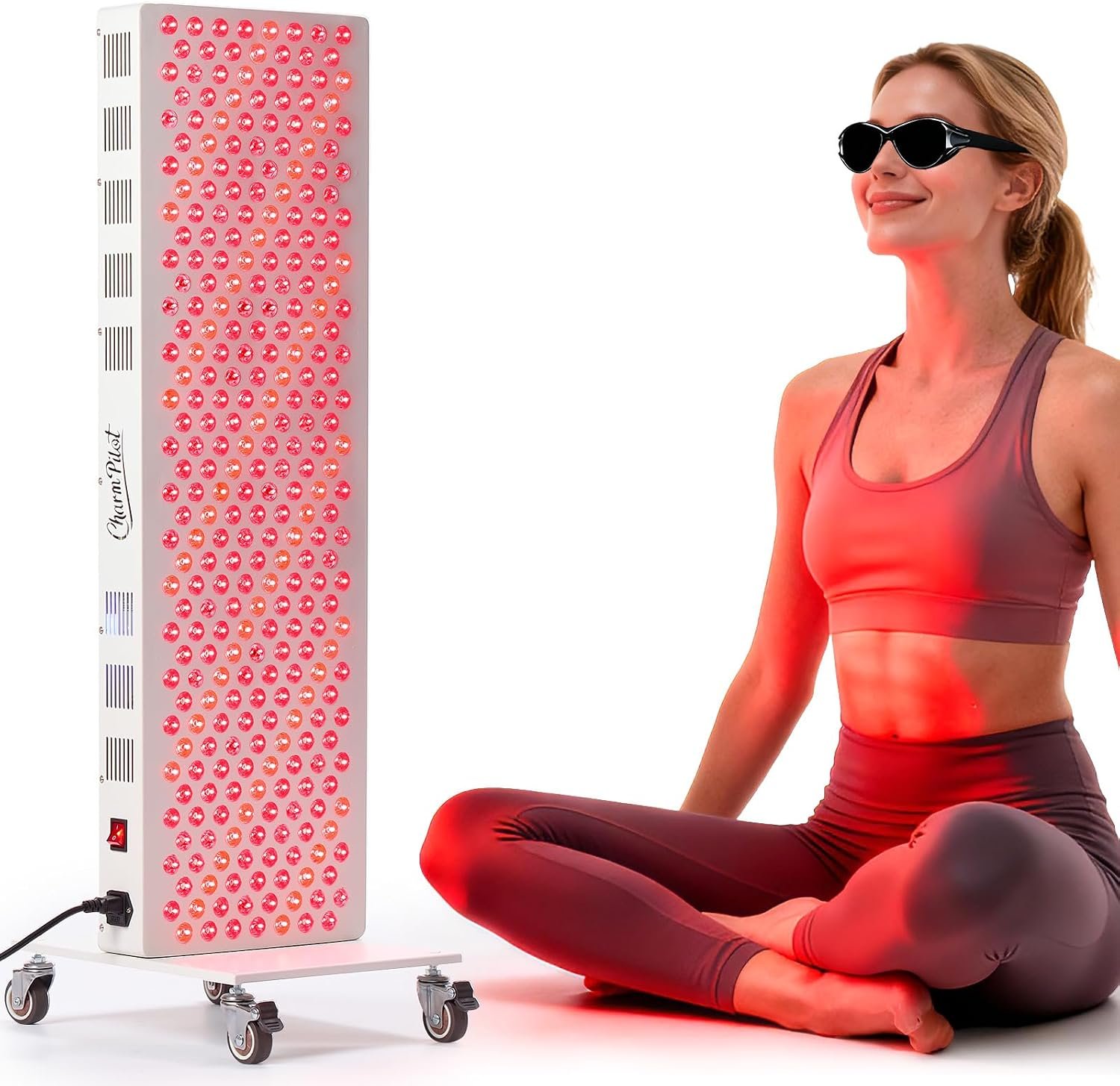 Red Light Therapy Panel for Body,300LEDs, Near‑Infrared Light Device | 7 Wavelengths (630, 660, 780, 810, 850, 940, 1060 nm), Adjustable Intensity, Home Use