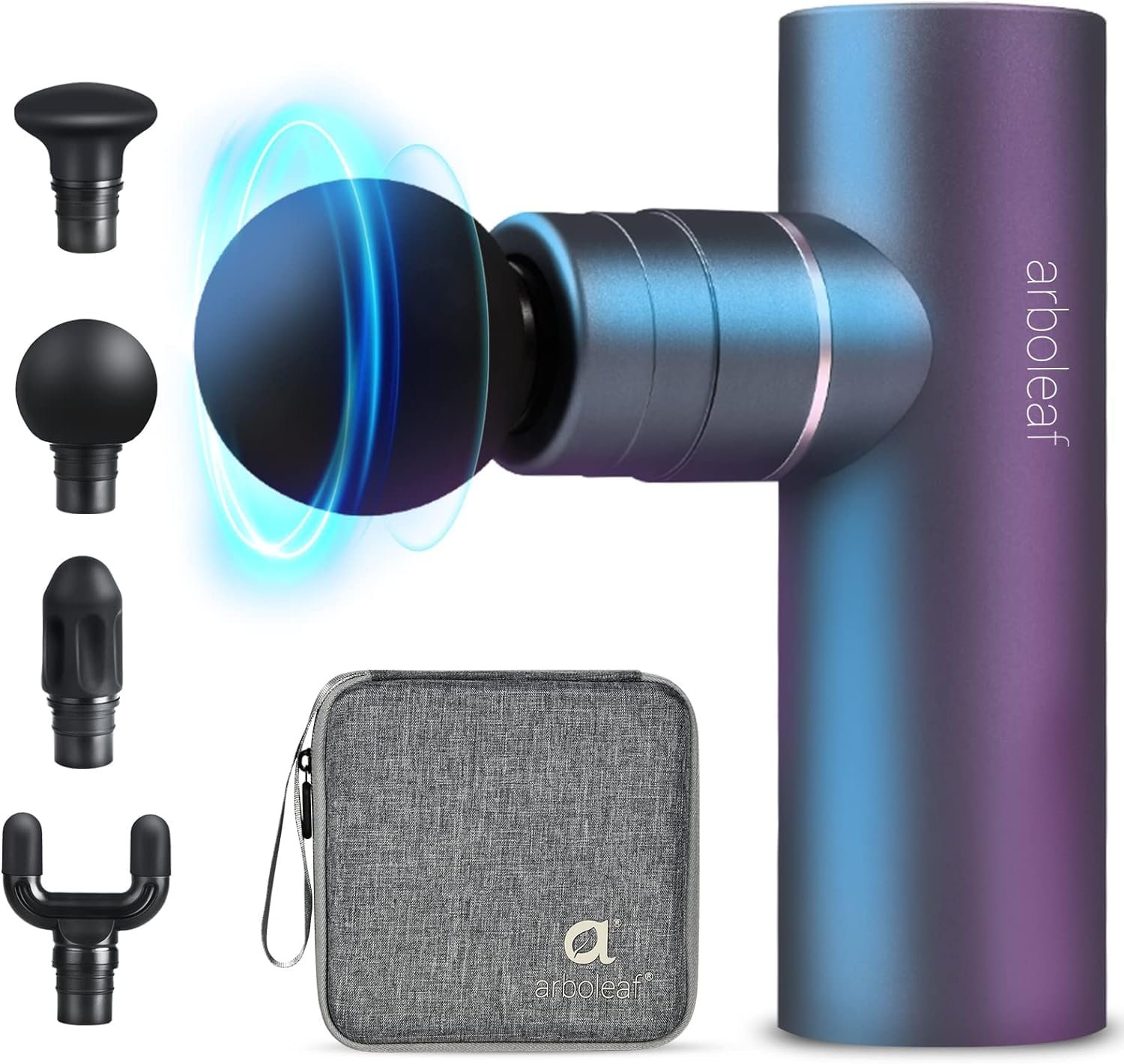 arboleaf Mini Massage Gun Deep Tissue, Portable Percussion Muscle Massager | Compact Full-Metal Design with Quiet Brushless Motor and Carrying Case for Easy Storage, Gym Use, and Travel
