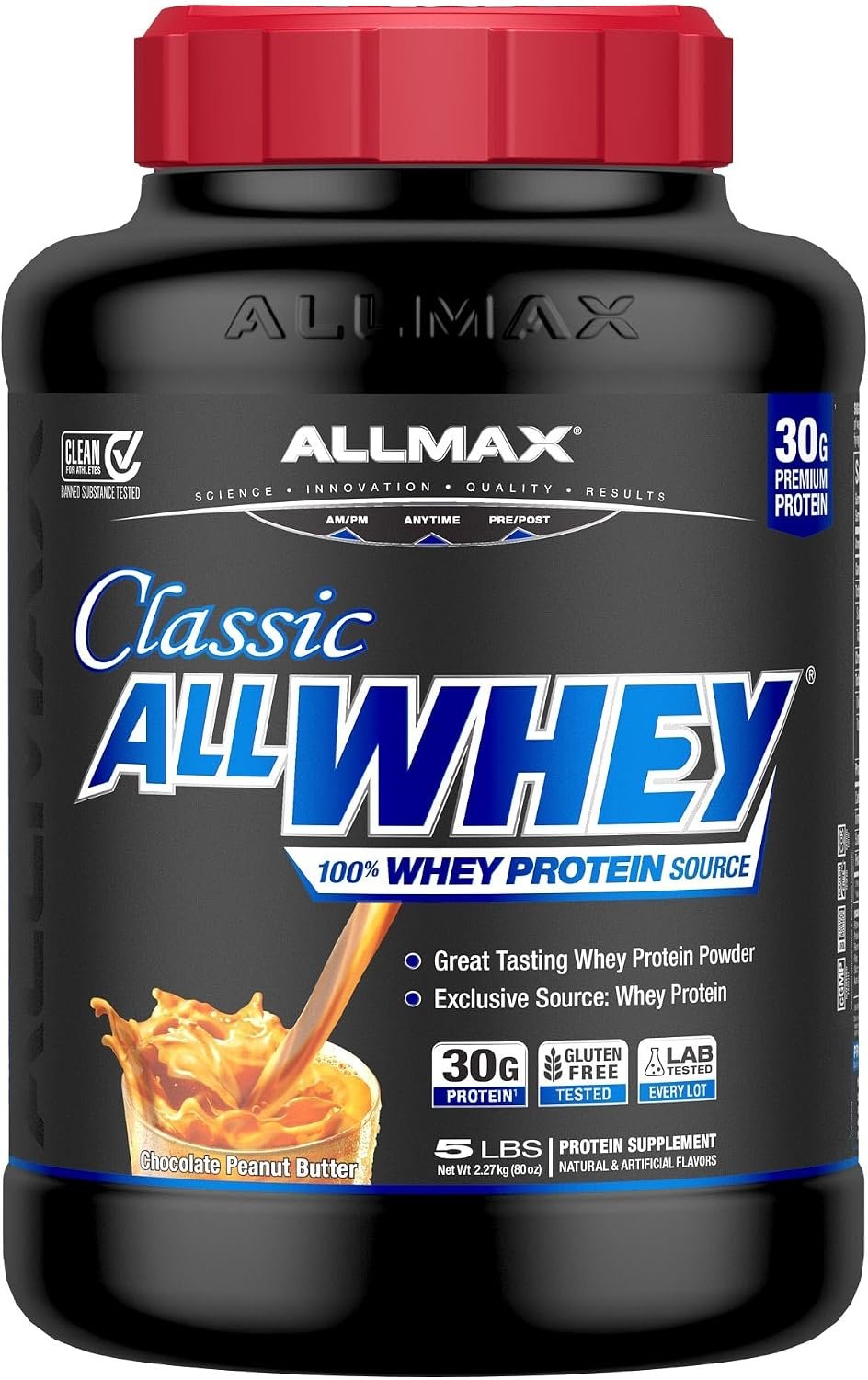 ALLMAX AllWhey Classic Whey Protein Powder, Chocolate Peanut Butter, 5 lb