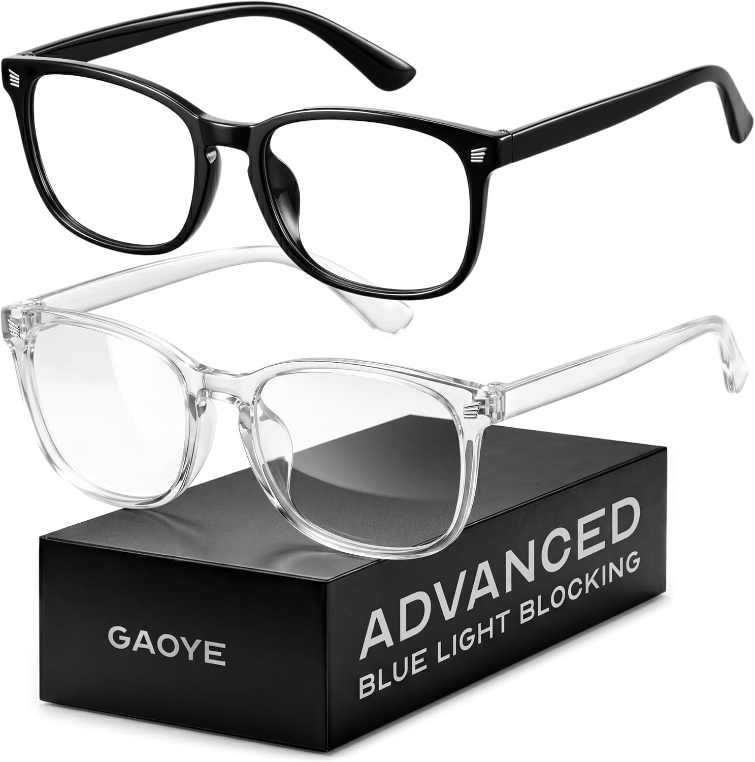 Gaoye Blue Light Blocking Glasses | Anti UV Ray, For Computers & Gaming, Square Frame, Eyewear for Men and Women