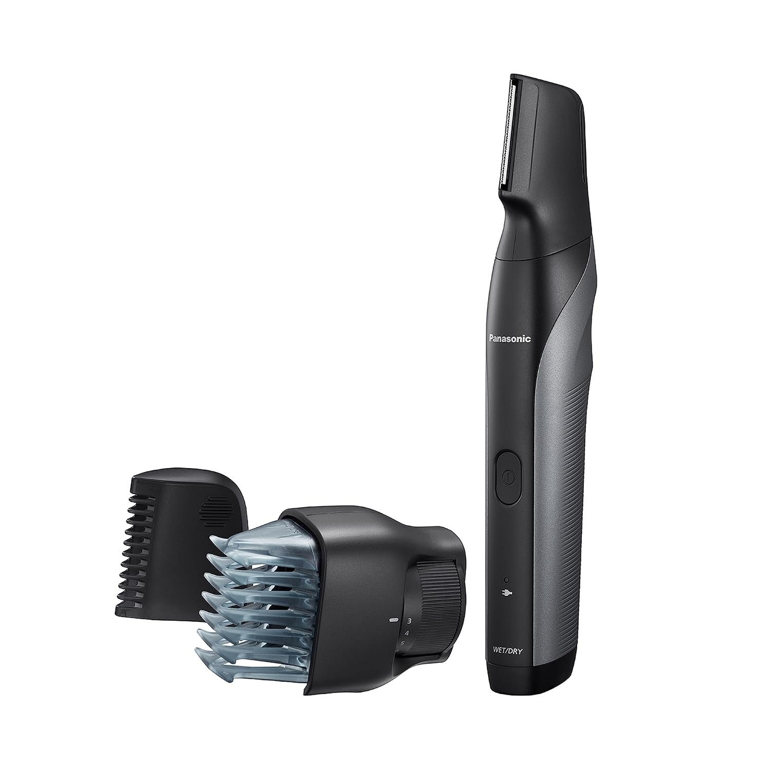 Panasonic Body Groomer for Men & Women, Unisex Wet/Dry Cordless Electric Body Hair Trimmer for Men & Women w/ 2 Comb Attachments, Multi-Directional Shaving in Sensitive Areas – ER-GK80-S (Black)
