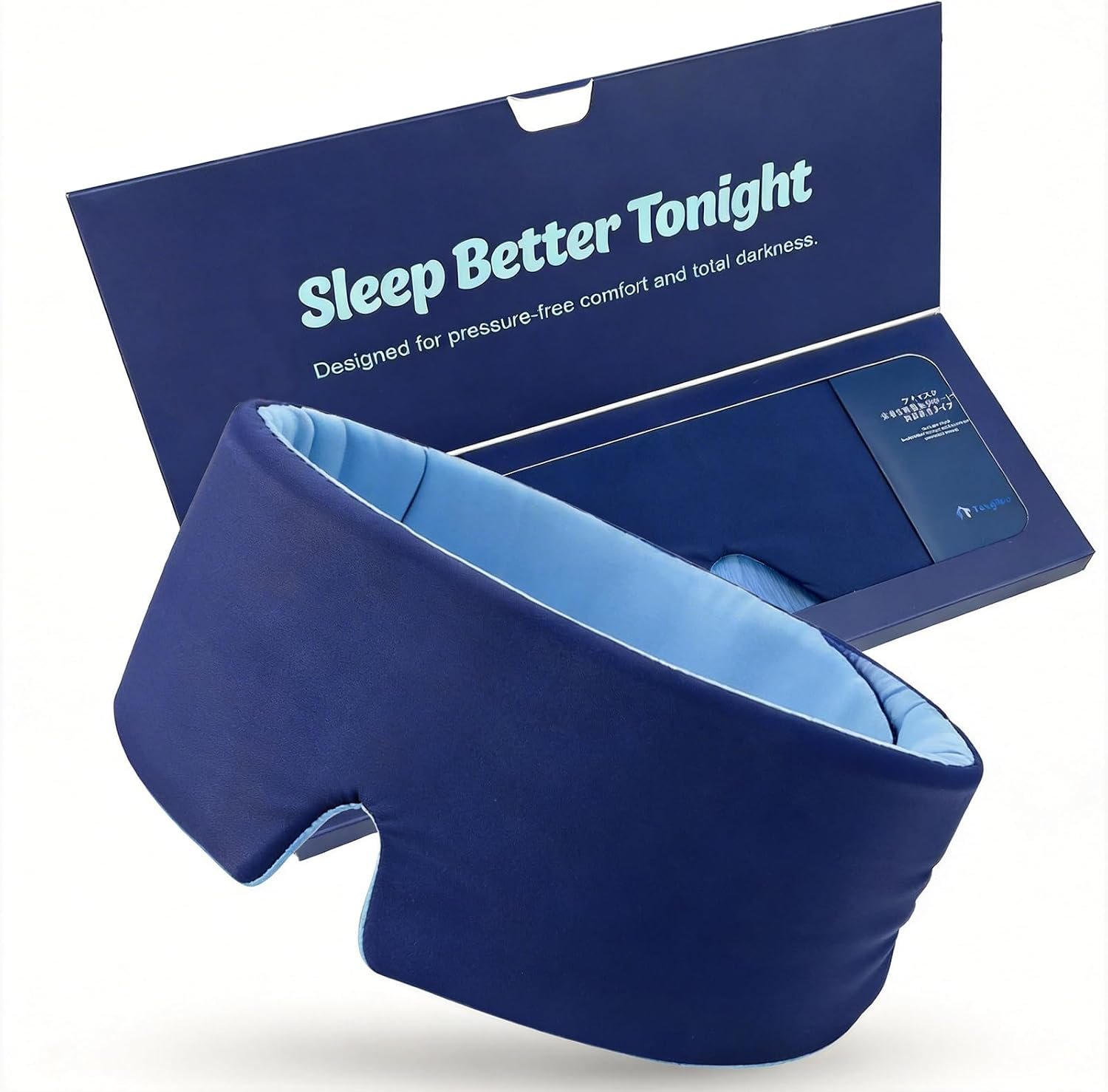 Sleep Mask for Men & Women, Blackout Eye Mask for Sleeping, Hypoallergenic Ultra-Lightweight Full Coverage Blindfold with Quiet Adjustable Strap, Reversible & Cooling – for Airplane Travel