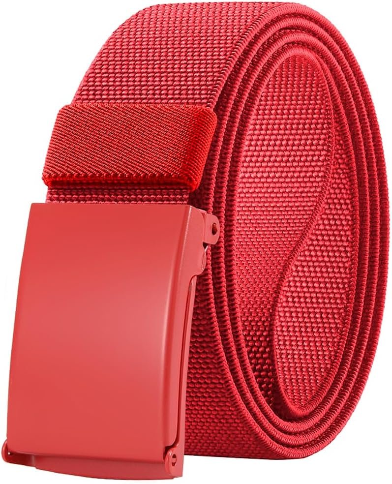 Canvas Web Belt with Stretch Flexibility, Elastic Belt Fit, Top Military Buckle – Adjustable, Cut to Fit