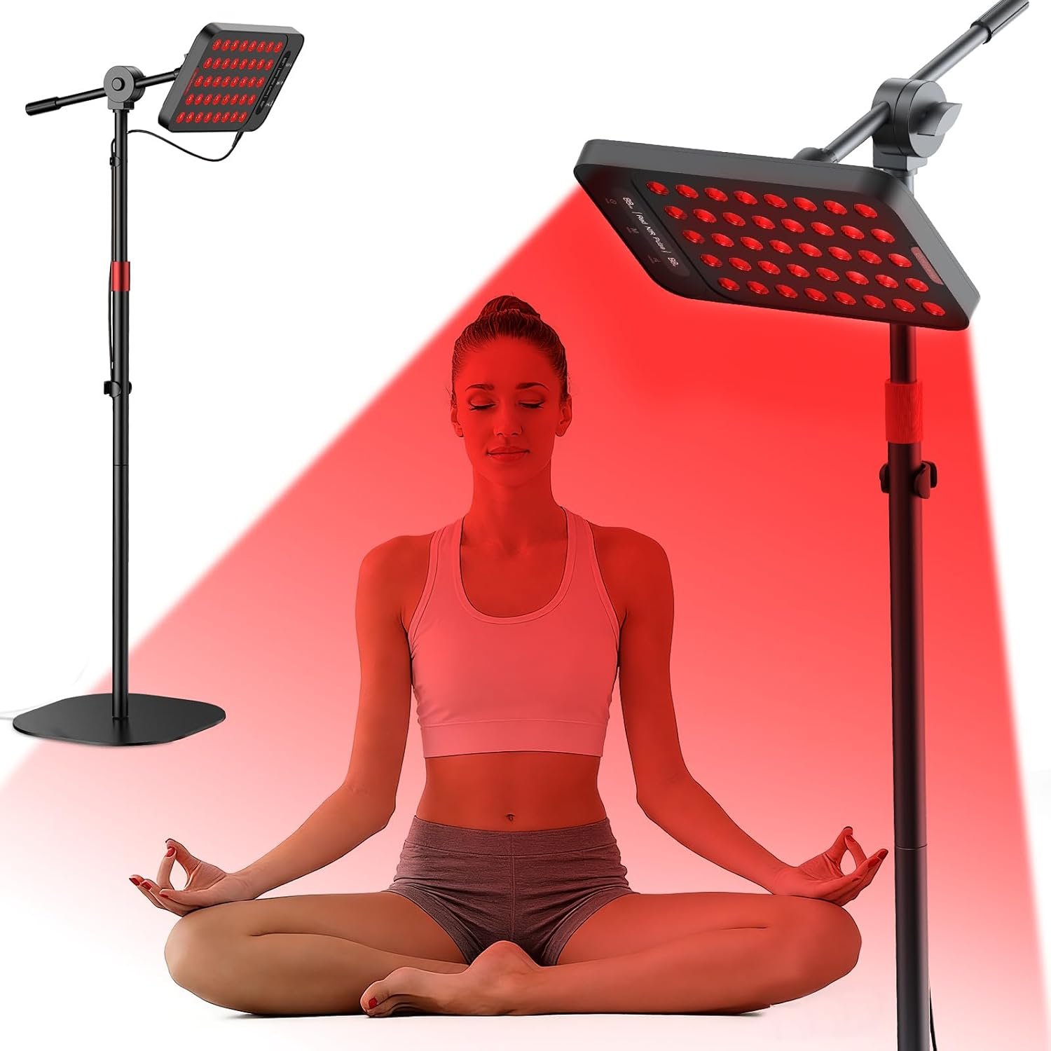 Comfytemp 55W High-Output (3X Intensity) Red Light Therapy Lamp for Body | 143mW/cm² at 6 in Near Infrared Light Lamp, 660nm & 850nm LED Light Panel with Stand Home Use, Gifts for Women Men Mom Dad