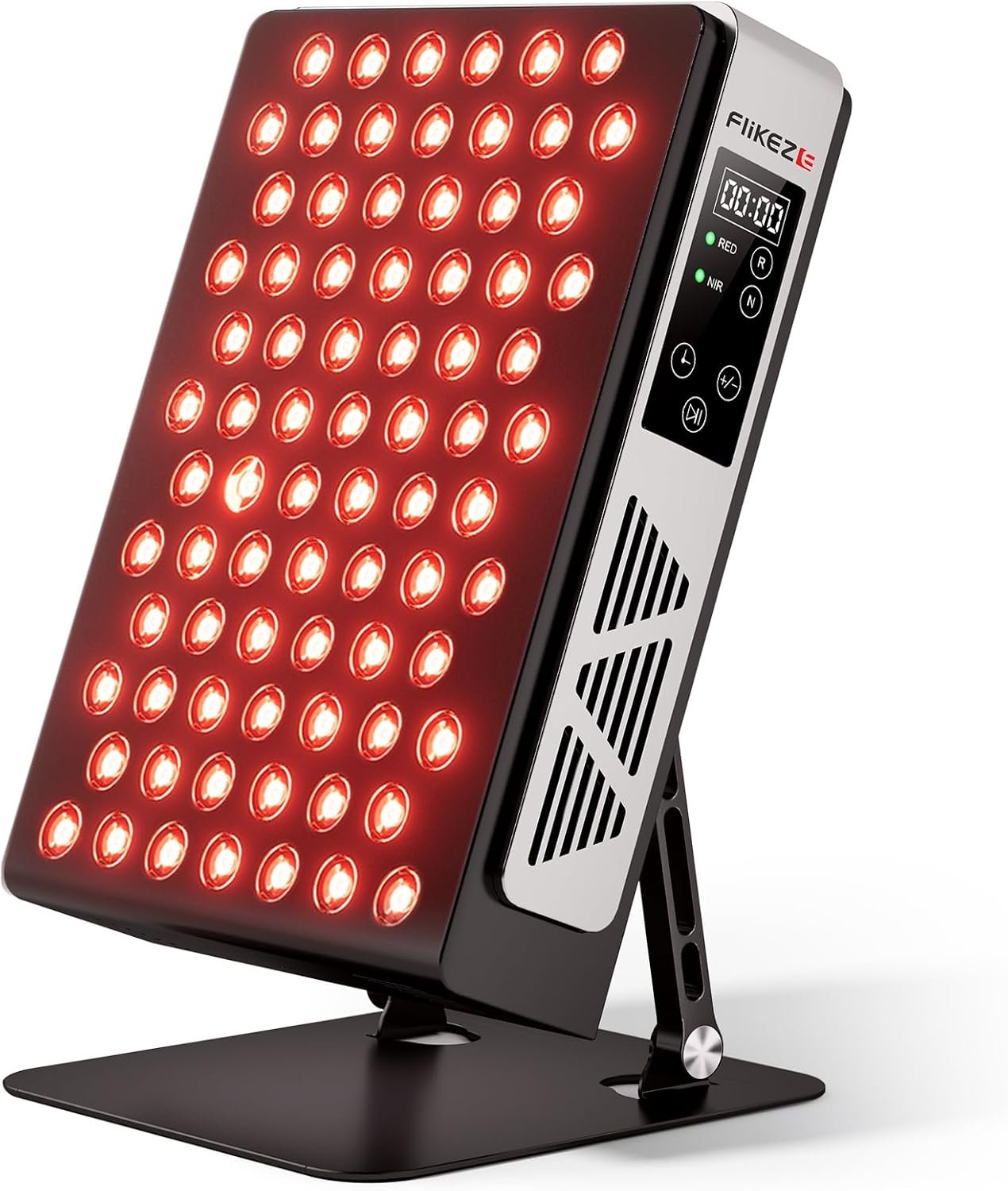 FLIKEZE Red Light Therapy Panel for Full Body Face, Dual Chip 660nm 850nm | Near Infrared Light Therapy Device with 3 Modes Timer Stand, Light Therapy Lamp for Body, Home Office Gym