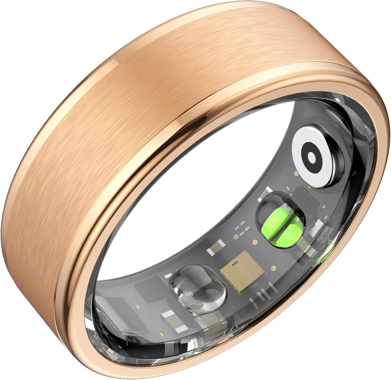 Smart Ring for Women Men,Fitness Tracker Ring with 24/7 Activity Tracking, Health Tracker Ring for Stress,Sleep Monitoring,No Subscription Fees,iOS & Android Compatible,Waterproof,Gold 8