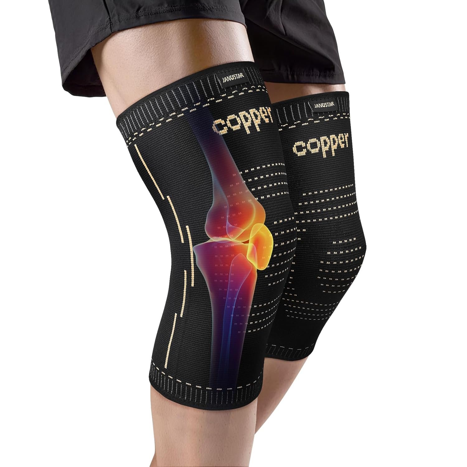 Copper Knee Braces for Men & Women – Knee Compression Sleeves for Pain Relief, Arthritis, Sports and Recovery