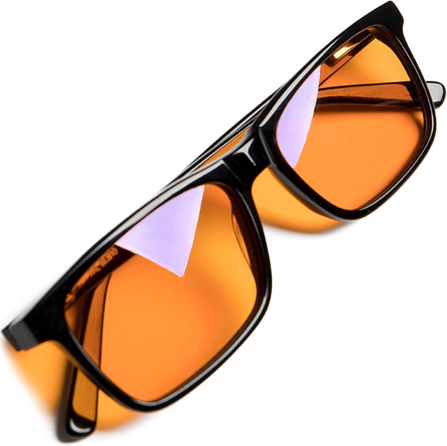 Orange Blue Light Blocking Glasses for Better Sleep – 99.5% Premium Acetate Computer Migraine Glasses for Women & Men – Amber Gaming Glasses – TV Blue Light Blockers Gamer Glasses for Eye Strain