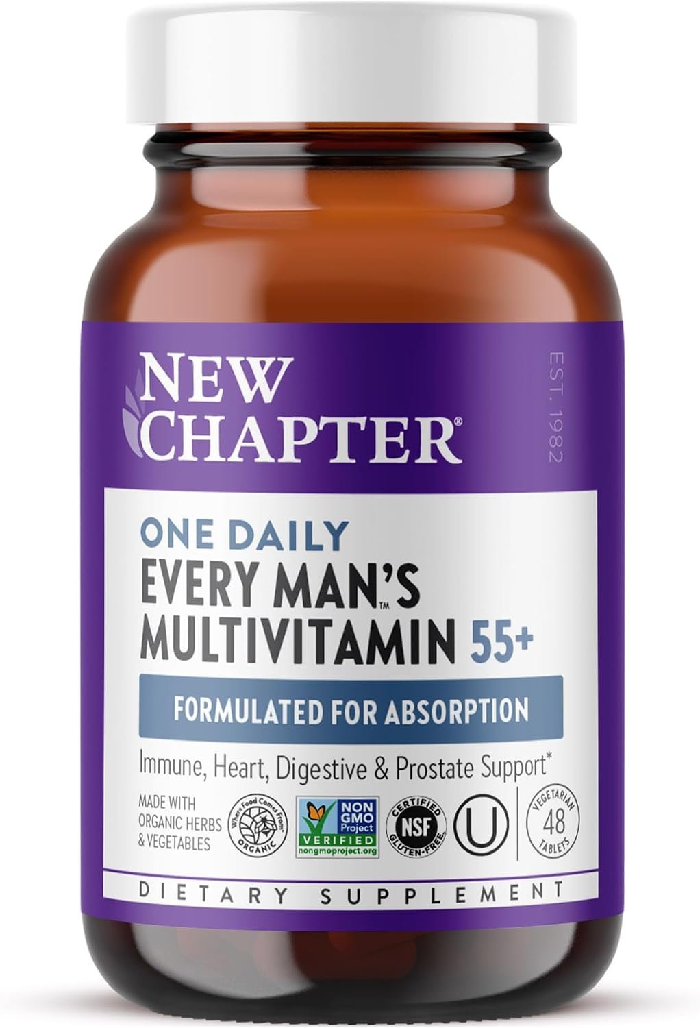 New Chapter Every Man’s One Daily 55+ Multivitamin, 48 Tablets