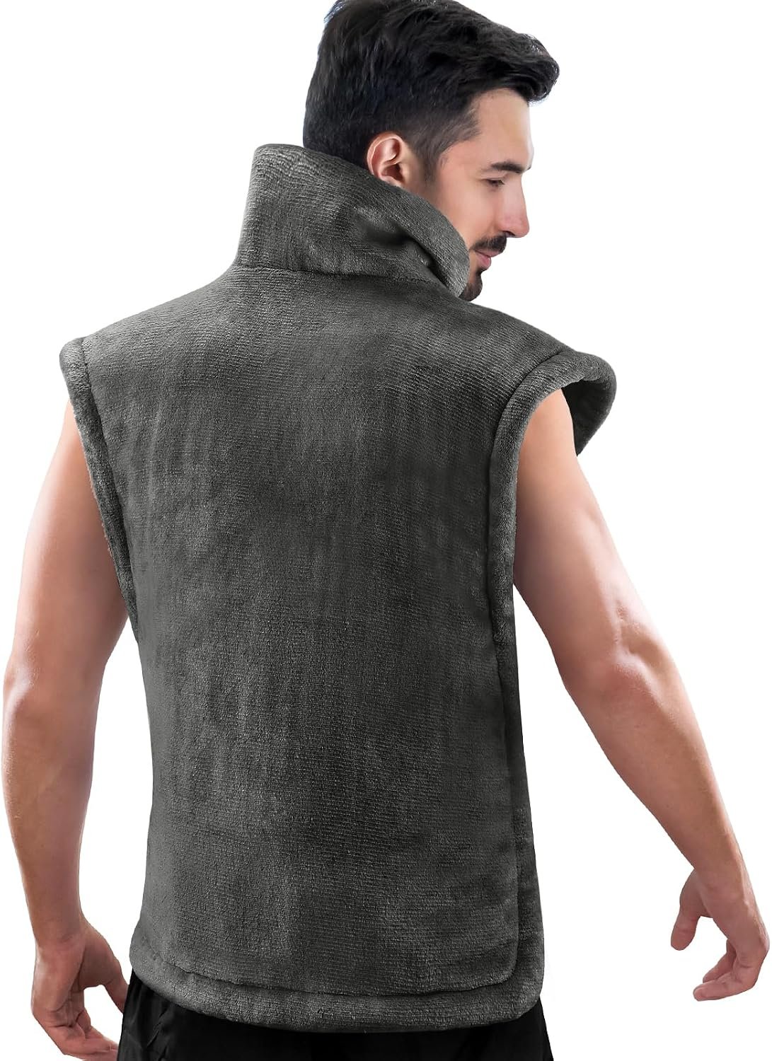 RENPHO Extra Large Heating Pad for Back, FSA Eligible HSA, 24 x 37-inches | King Size Weighted Electric Heat Pad for Neck & Shoulder, Birthday Gift for Men Dad, 6 Heat Levels, ETL Certified, Gray