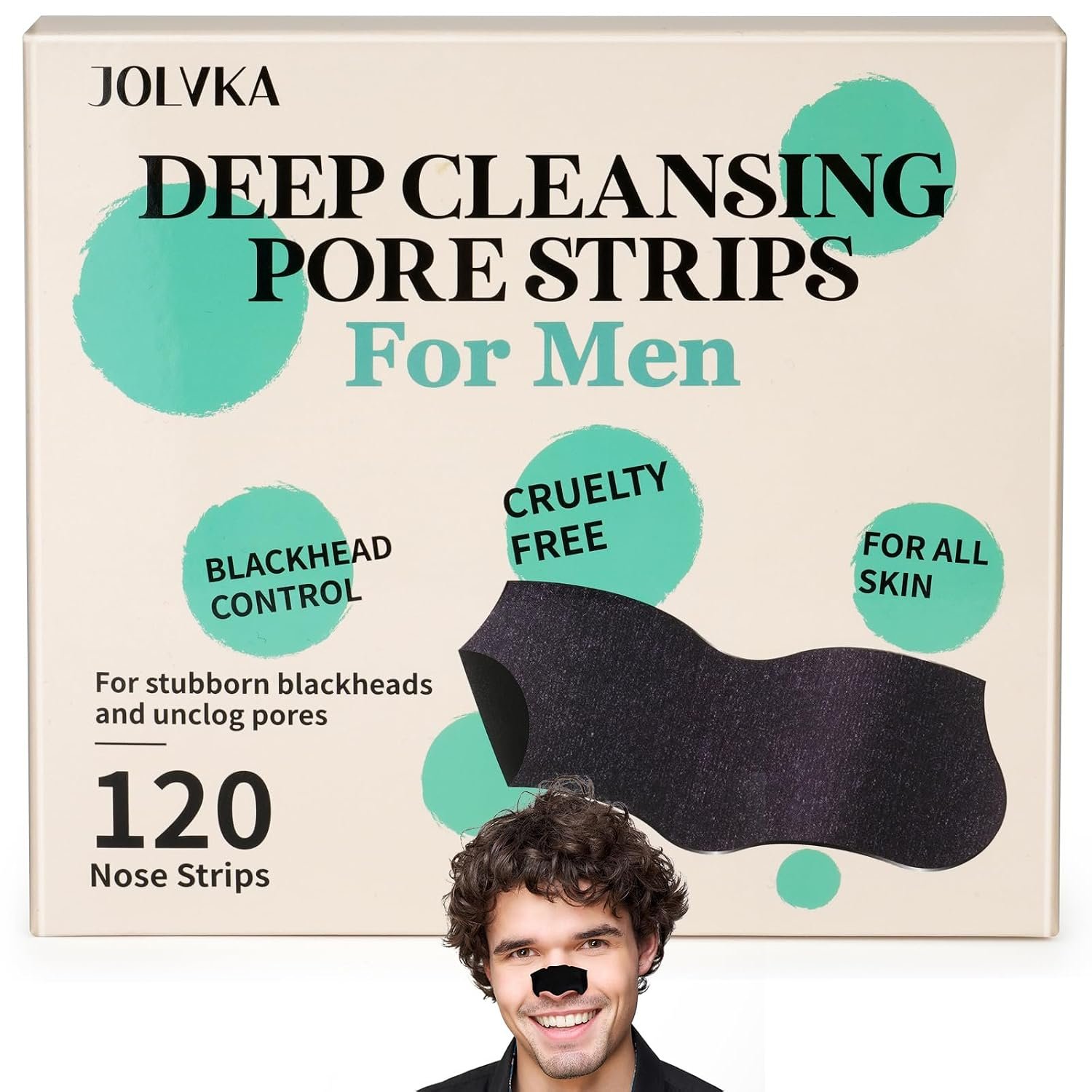 Blackhead Remover Pore Strips For Men, (120 Strips) Deep Cleansing Nose Strips – Charcoal Pore Strips – Unclogs Pores