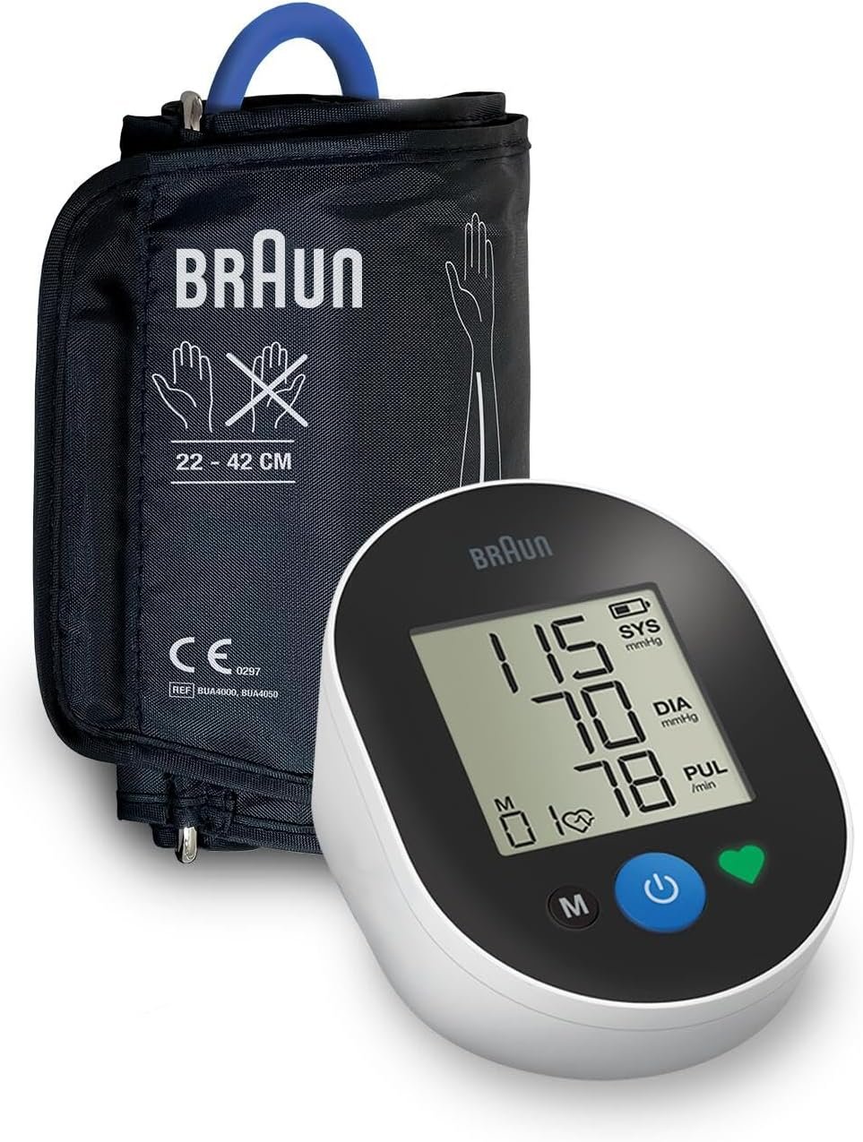 Braun ExactFit 2 Blood Pressure Monitors for Home Use | Accurate Blood Pressure Machine, Color-Coded Results, Large Display BP Monitor, Universal Upper Arm BP Cuff, 30 Memory Slots