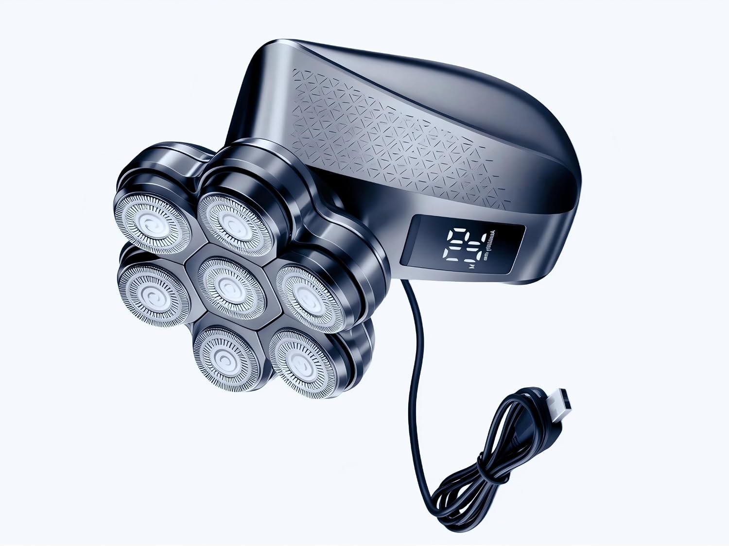 Waterproof Head Shavers for Bald Men, 7D Wet/Dry, Convenient Charge Portable | XM-Gray