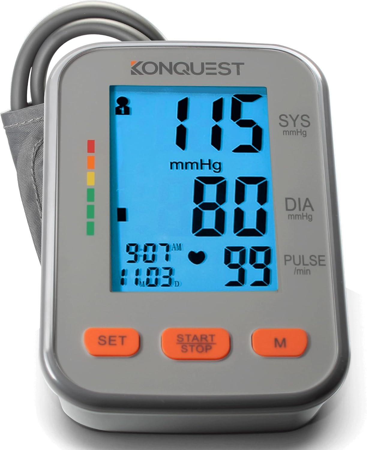 Konquest KBP-2704A Automatic Upper Arm Digital Blood Pressure Monitor – Large Backlit Display – Irregular Heartbeat Detector – Blood Pressure Monitor for Home Use – Digital BP Cuff Tensiometro