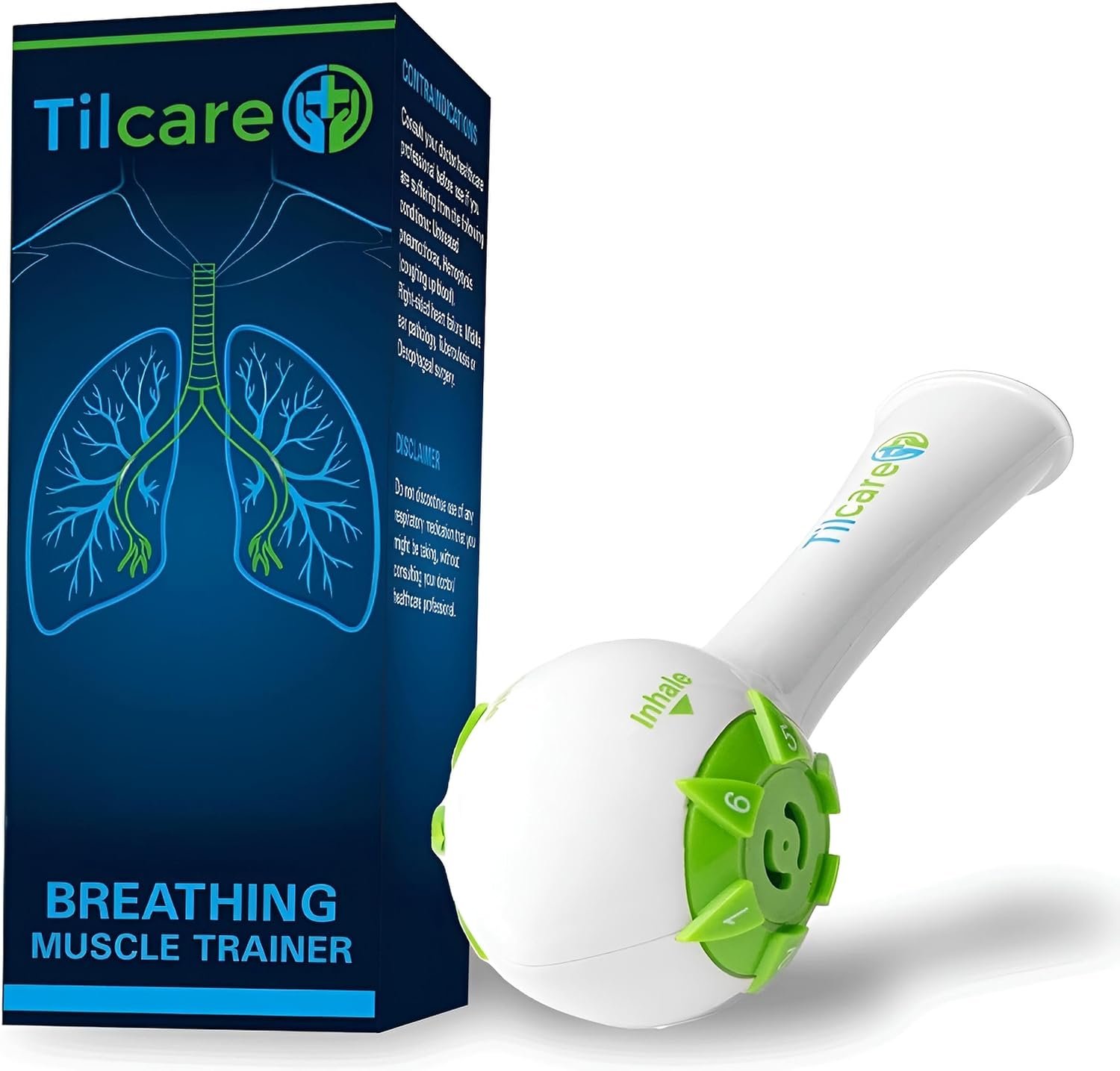 Breathing Exercise Device for Lungs: 6-Level Adjustable Lung Trainer Device | Lightweight Breathing Trainer for Lungs | Food-Grade Lung Exerciser Device & Breath Trainer | User-Friendly Breathing Machine