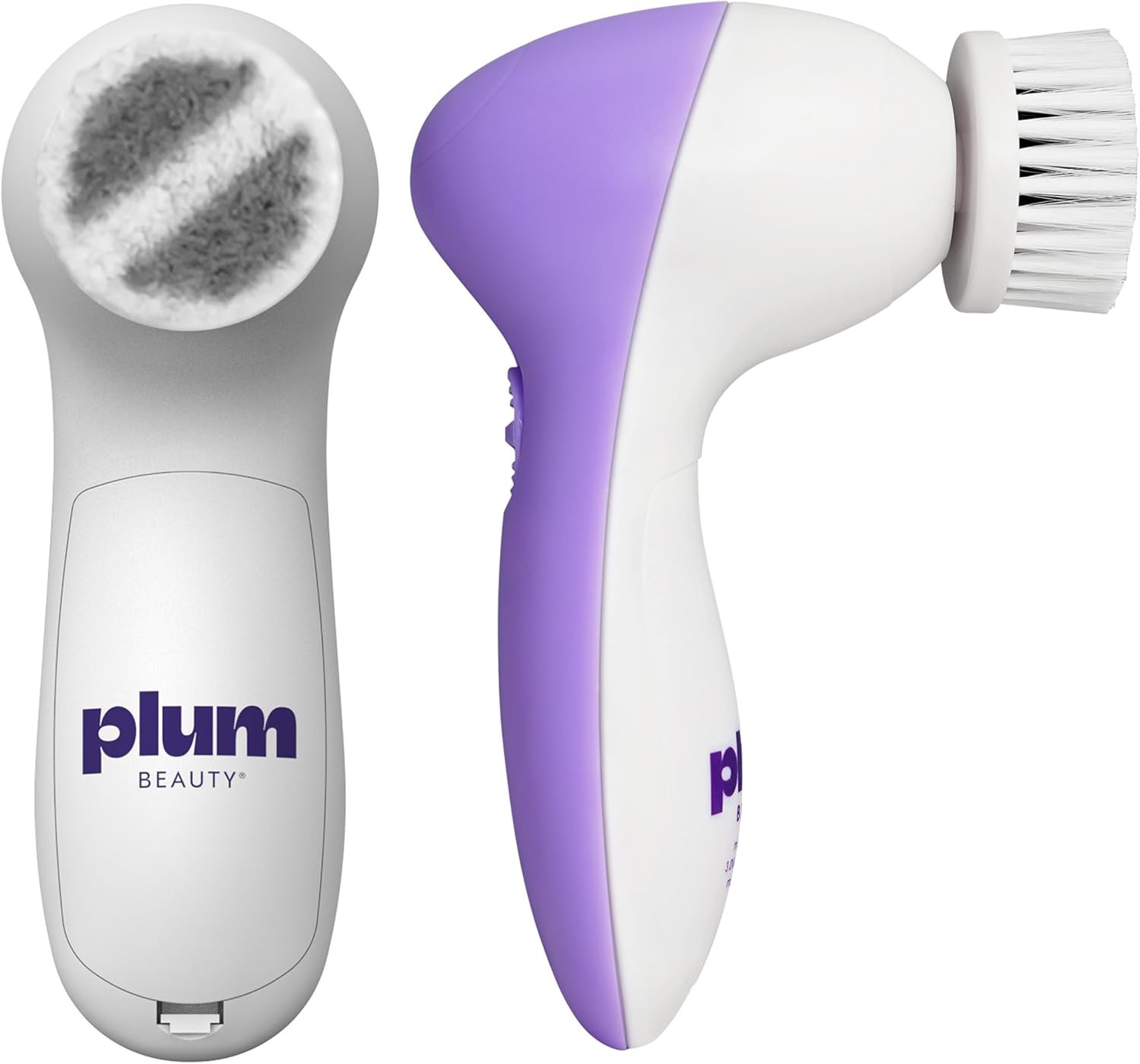 Plum Beauty Face Scrubber Electric Facial Cleansing Brush Rechargeable | Rotating Scrubber Face Pore Cleansing Brushes for Radiant Skin, Electric Cleanser for Pores, Glow, and Daily Deep Pore Wash