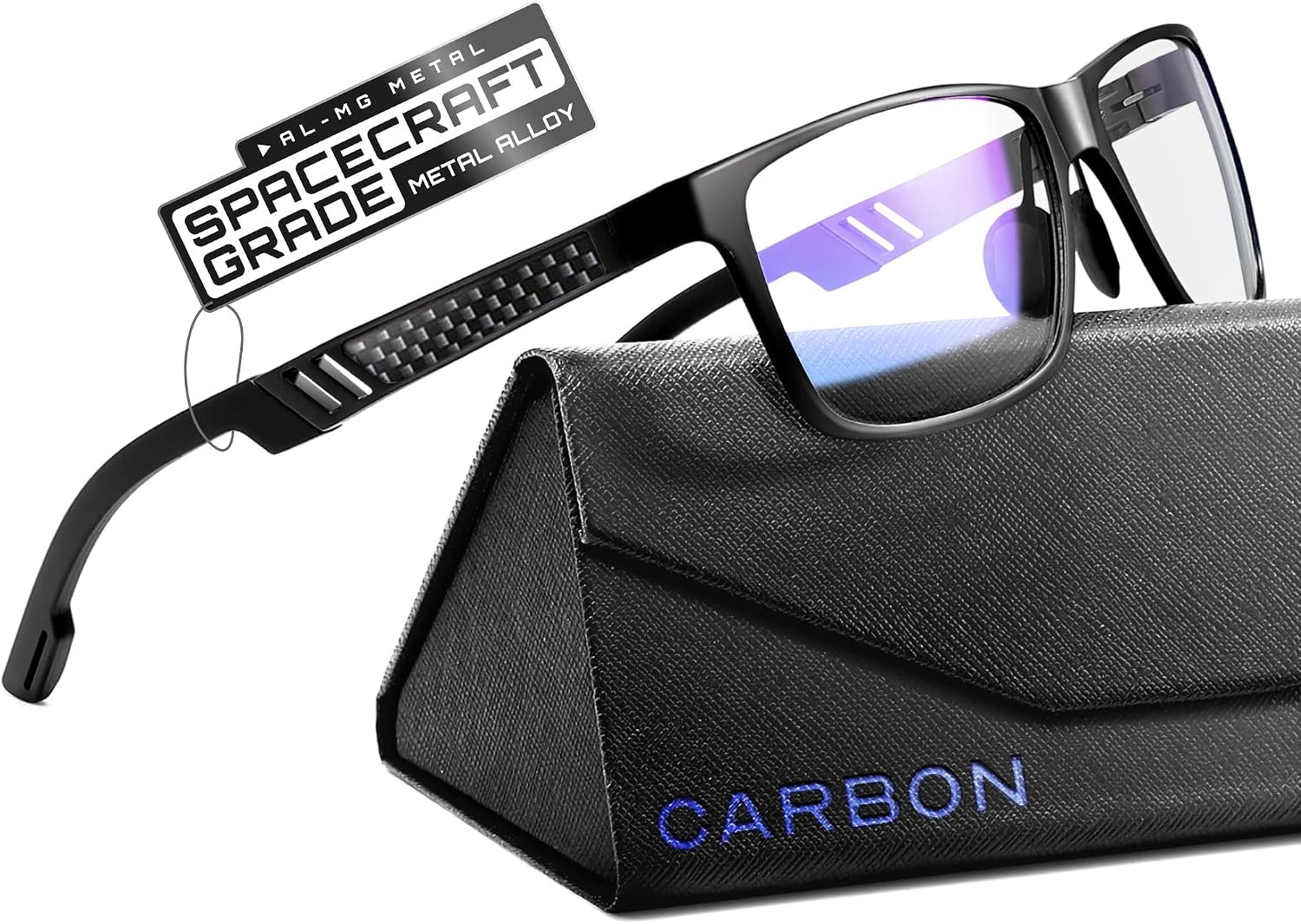 IBOANN Blue Light Glasses for Men – Lightweight Al-Mg Metal, Gaming Computer Blocking Glasses, Eye Protection Anti Eyestrain