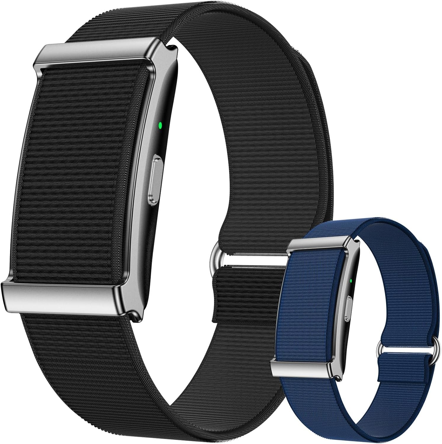 Smart Bracelet for Men Women，24/7 Heart Rate Monitor, Sleep Tracking, 120+ Sport Modes, Built-in GPS, IP68 Waterproof, 30-Day Battery Life, Includes 2 Replacement Bands(Black)