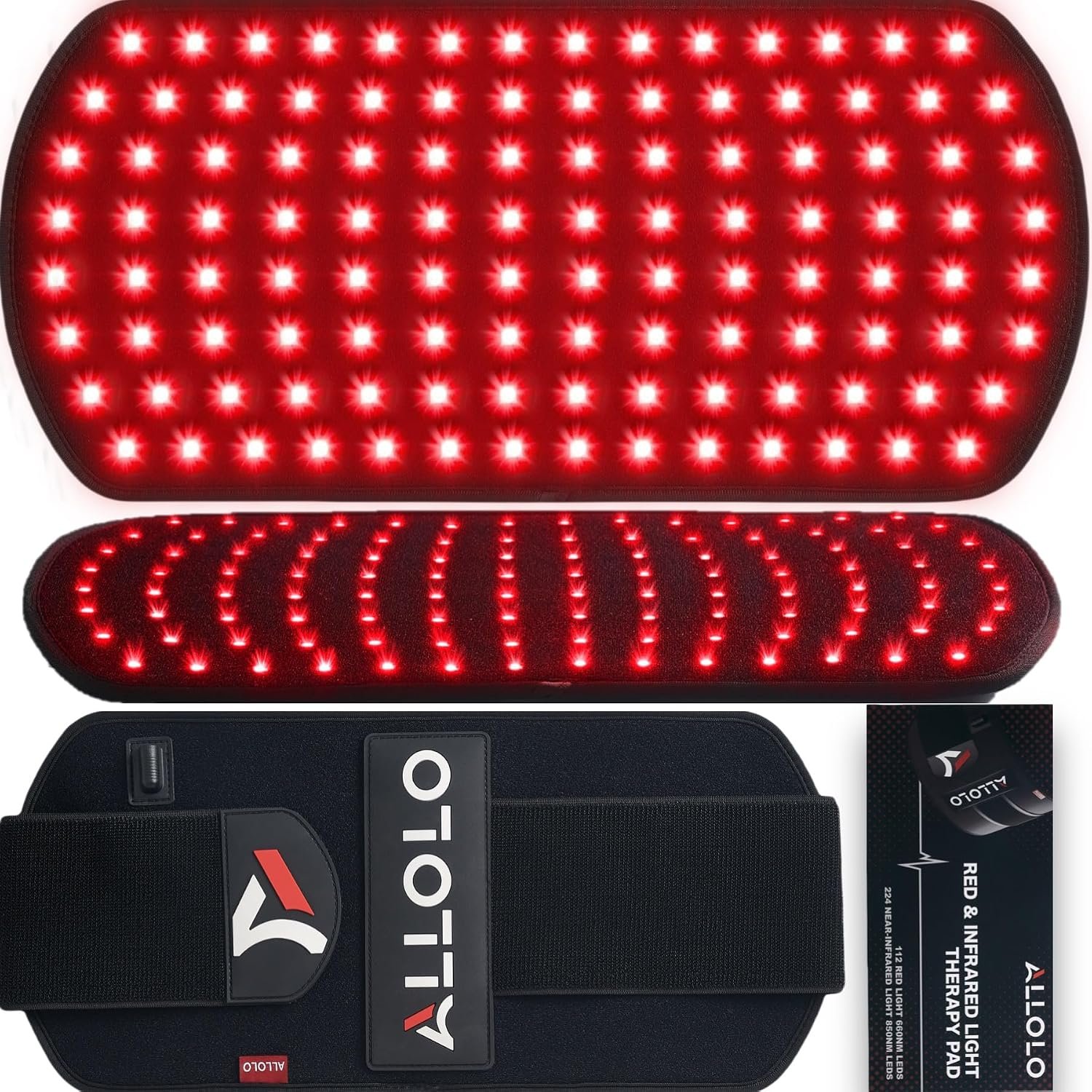 Red Light Therapy for Body, 3 in 1 LEDs Red Light Therapy Belt with Timer Remote Control, 660nm 850nm Infrared Light Therapy Pad for Body Waist Shoulder Knee, 16.7″ x 7.9″ Large Area