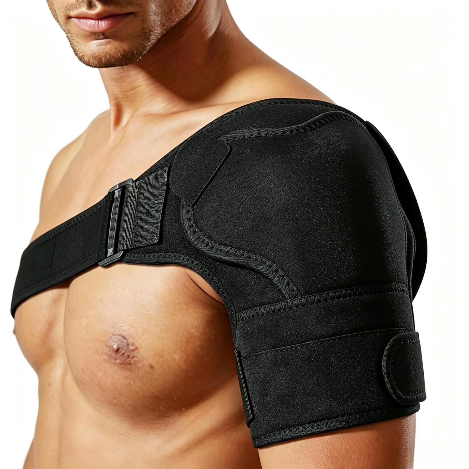 Shoulder Brace,Shoulders Compression Sleeve and Support For Pain Relief,Fits Right or Left Shoulder for Daily Use and Recovery
