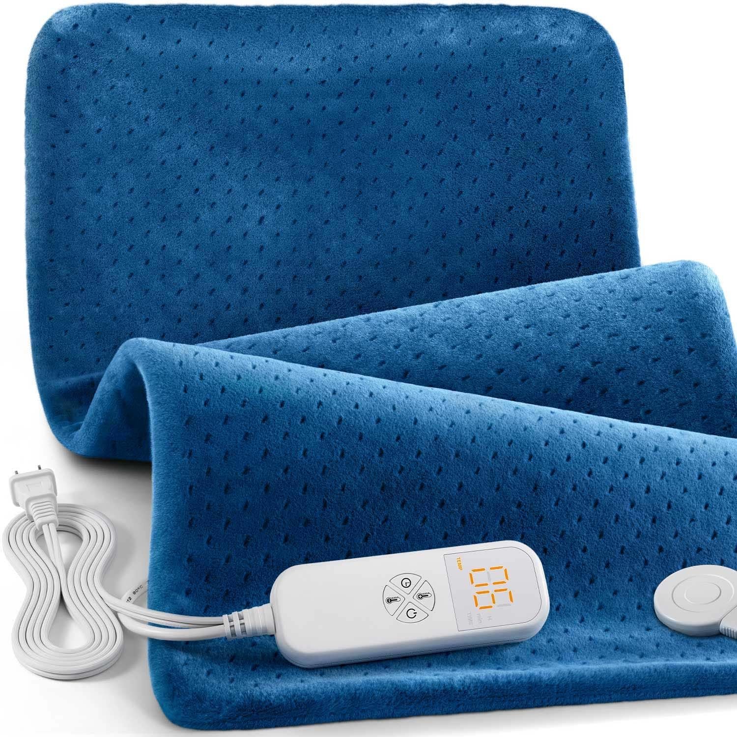 Heating Pad for Back Pain Relief, 33″x 17″ Electric Heating Pad for Shoulder, Neck, Cramp, Menstrual Pain, Christmas Gifts for Women Men Mom Dad – 6 Heat Settings and Auto-Off, Moist/Dry Heat pad