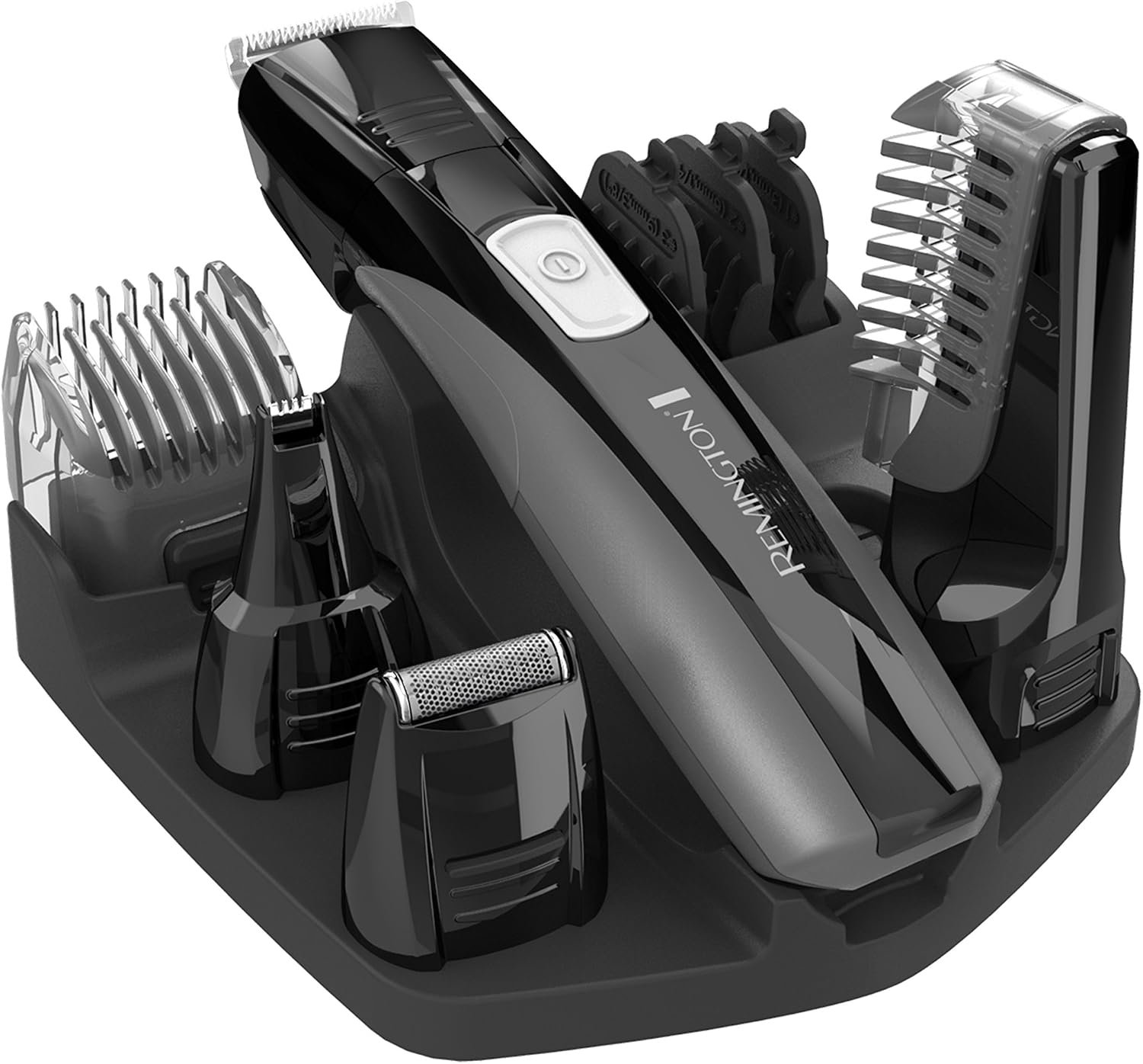 Remington Head to Toe Advanced Rechargeable Powered Body Groomer Kit, Beard Trimmer (10 Pieces), 6.3 Inch