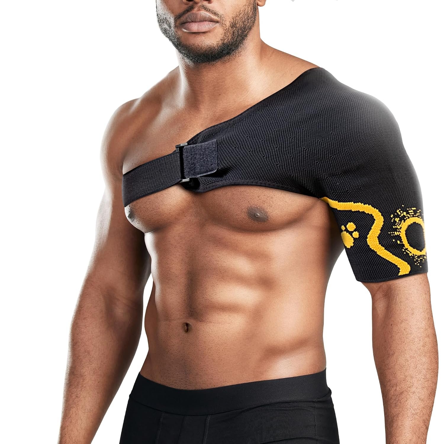 ORTONYX Shoulder Stability Brace Compression Sleeve Rotator Cuff Support | Fits Men & Women. Left/Right Shoulder. Dislocated AC Joint, Labrum Tear, Frozen Shoulder Pain, Sprain, Soreness, Bursitis