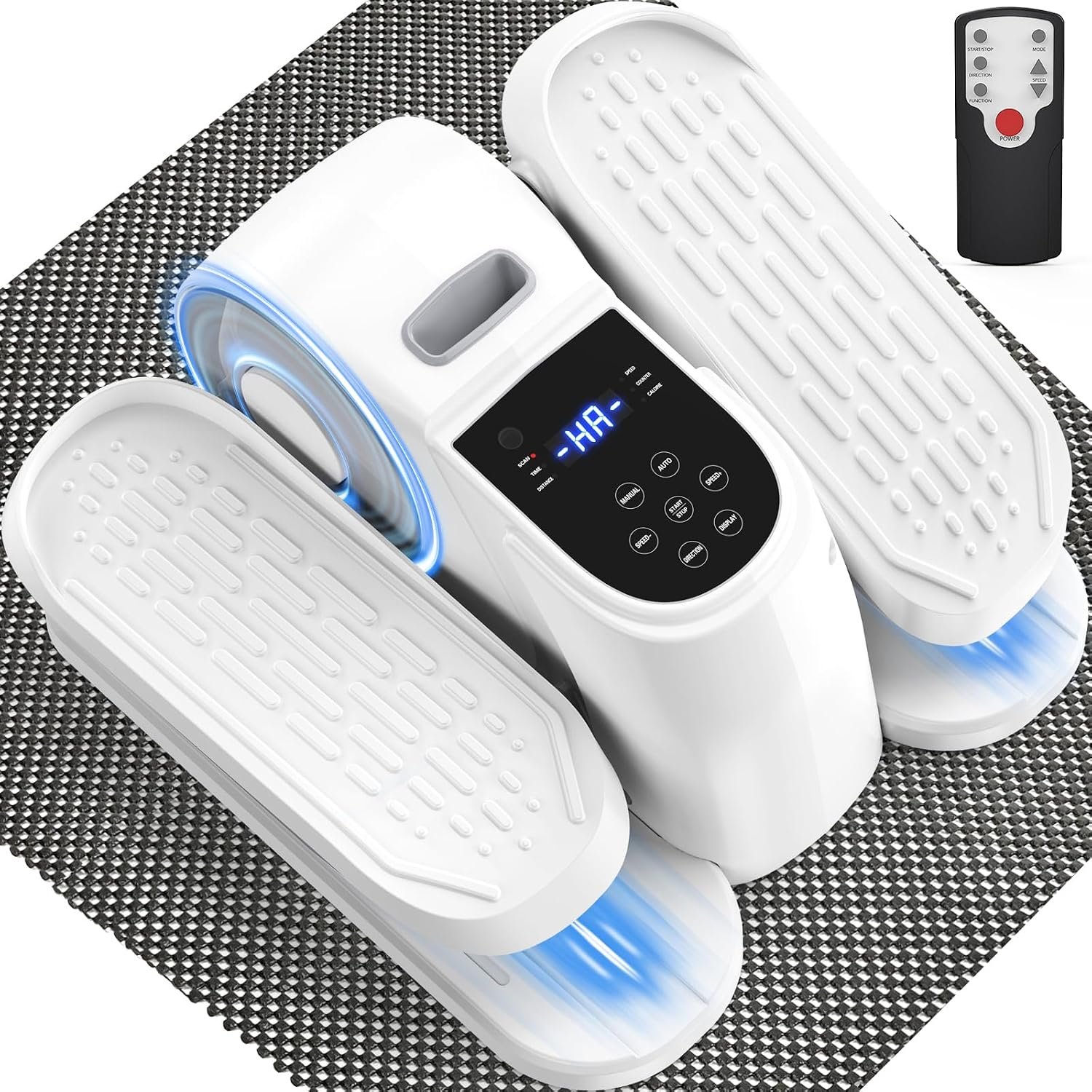 Under Desk Elliptical for Office Pedal Exerciser Electric 12-Speeds | VIVURN 5 Modes Quiet Leg Exerciser While Sitting for Seniors As Seen on TV Manual & Auto Mode for Home Gift for Mom and Dad