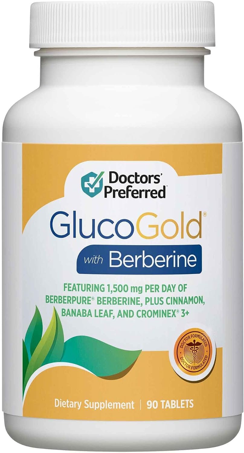 DOCTORS’ PREFERRED GlucoGold with Berberine, Cinnamon & Chromium 90 Tablets
