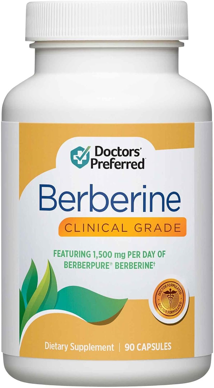 DOCTORS’ PREFERRED Berberine HCl Clinical Grade Supplement, 90 Capsules