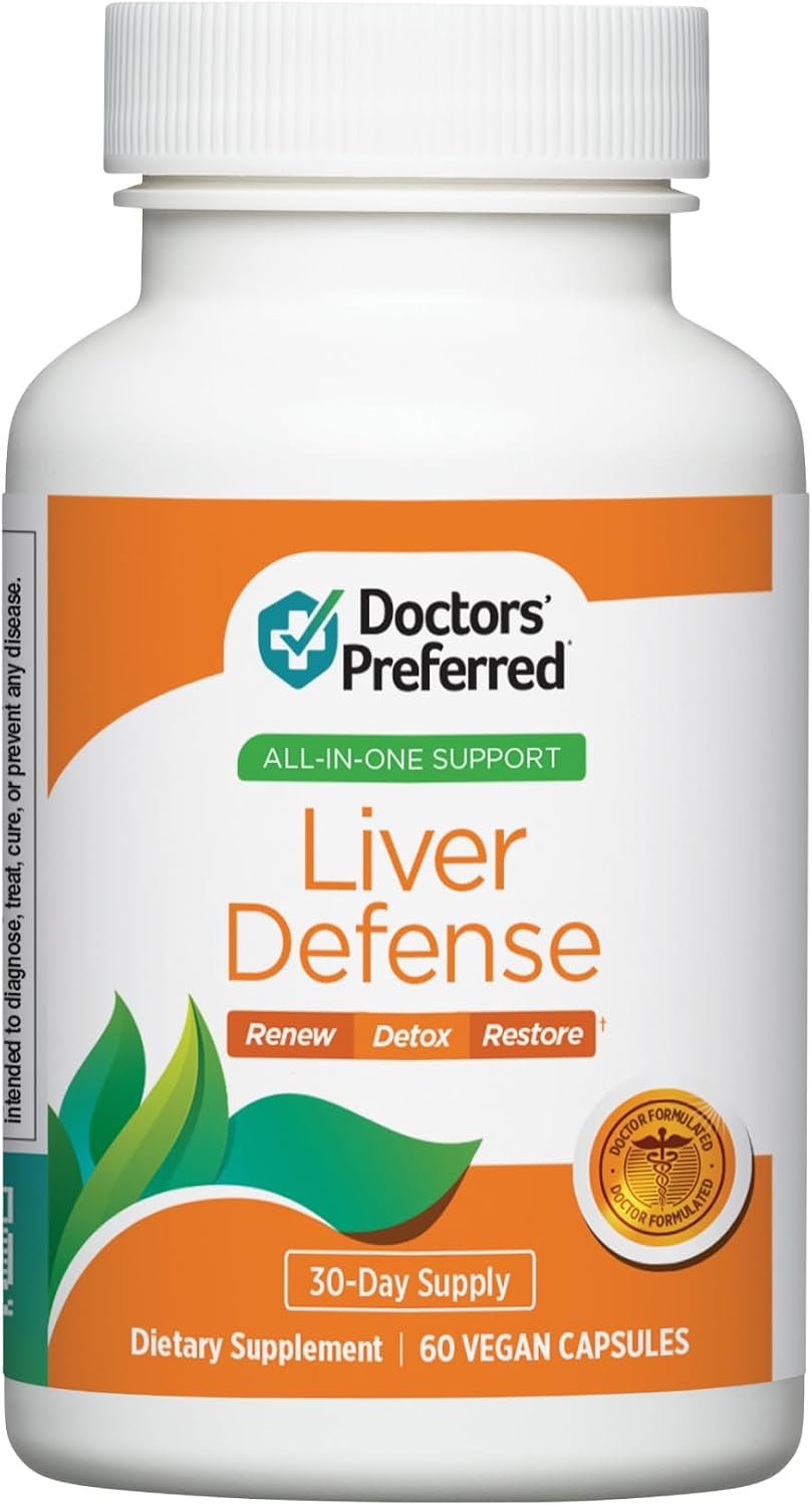 DOCTORS’ PREFERRED Liver Defense with Milk Thistle Supplement, 60 ct