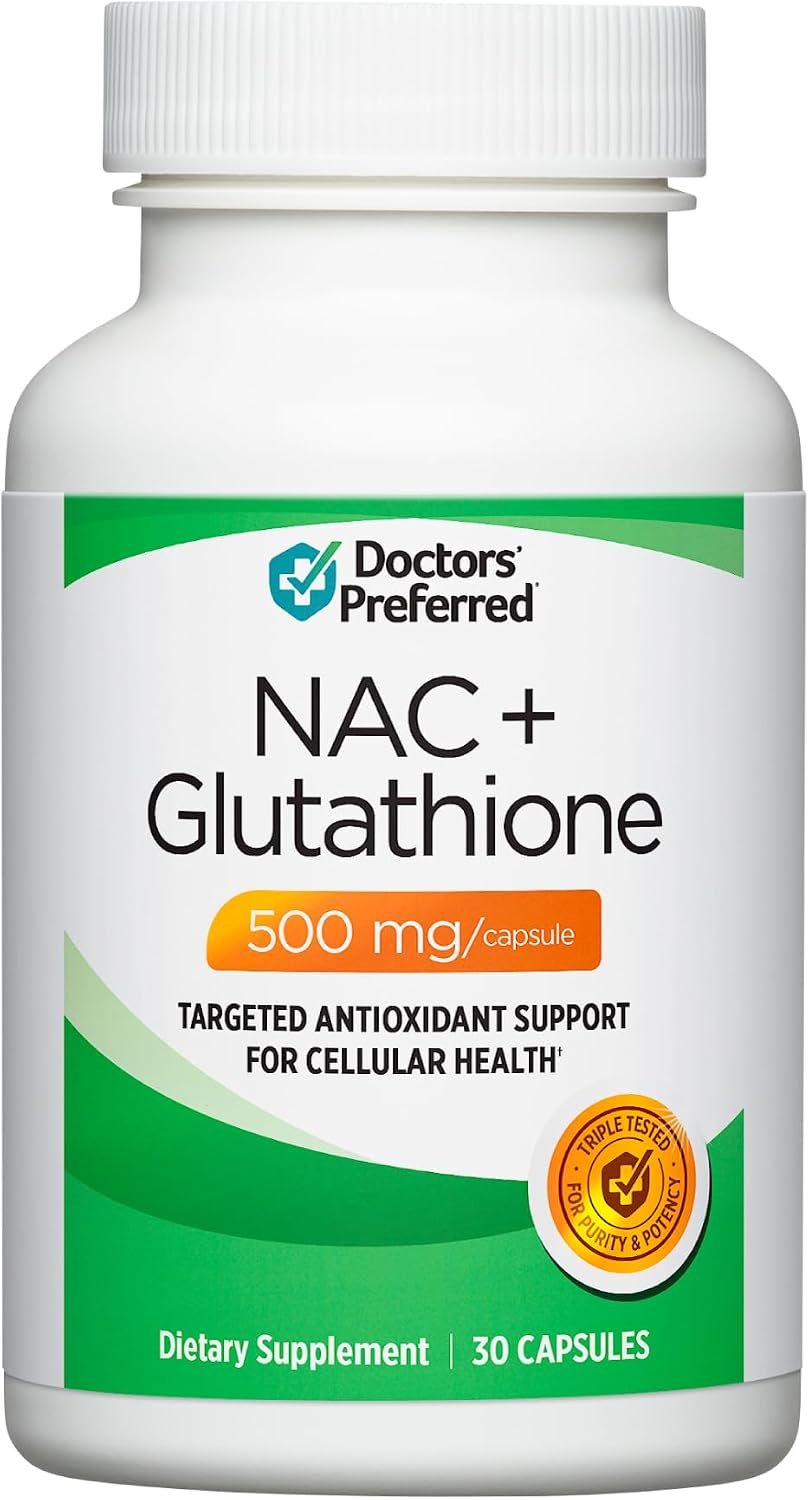DOCTORS’ PREFERRED NAC Supplement (N-Acetyl L-Cysteine) + Glutathione 30 ct
