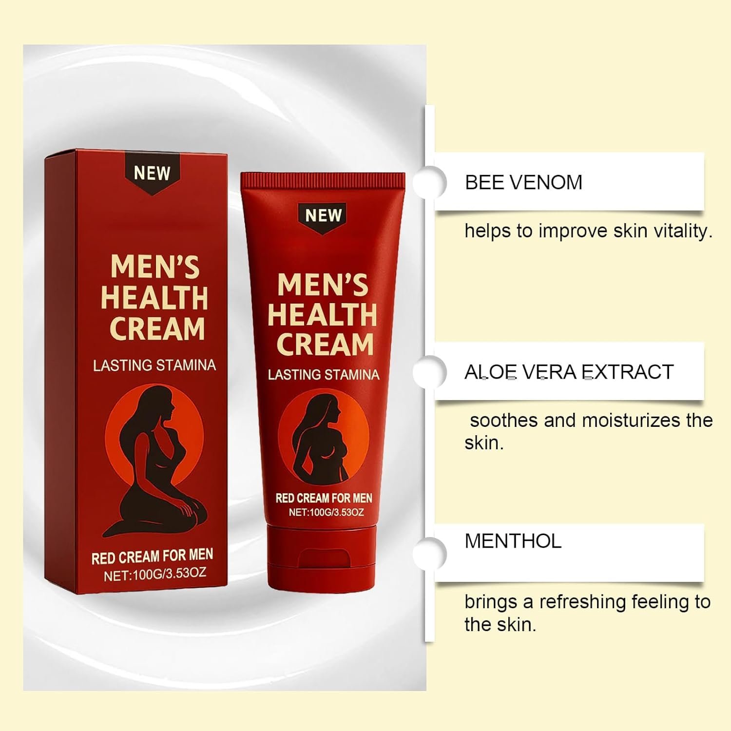 Peak force Men’s Health Cream, Natural Stamina & Vitality Booster 3.53oz (2, 1)