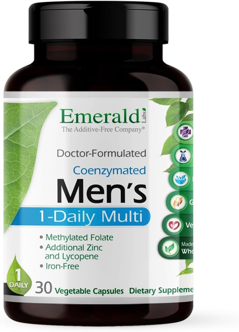 EMERALD LABS Men’s 1-Daily Multi, 30 Capsules