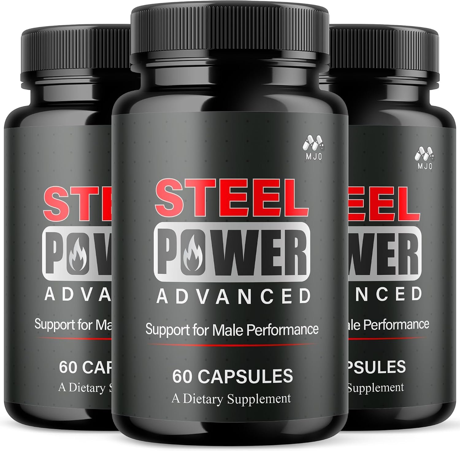 (3 Pack) Steel Power for Men, Official Steel Power for Men (180 Capsules)