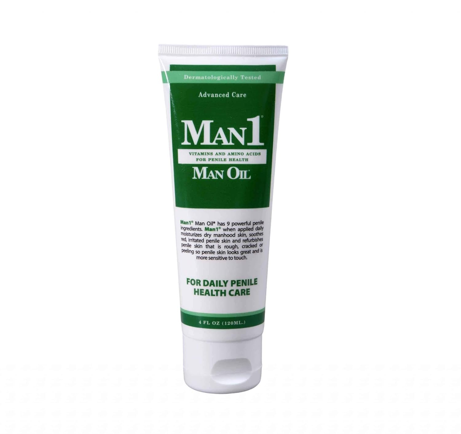 Man1 Man Oil Penile Health Cream – Advanced Care, treat dry, red, cracked, discolored, irritated or peeling male skin