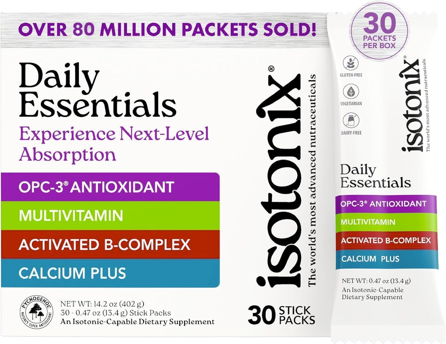 Isotonix Daily Essentials Multivitamin Powder for Women & Men, 30 Packets